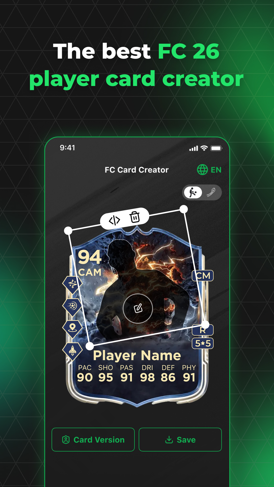 اسکرین شات 1 برنامه FC27 Card Creator