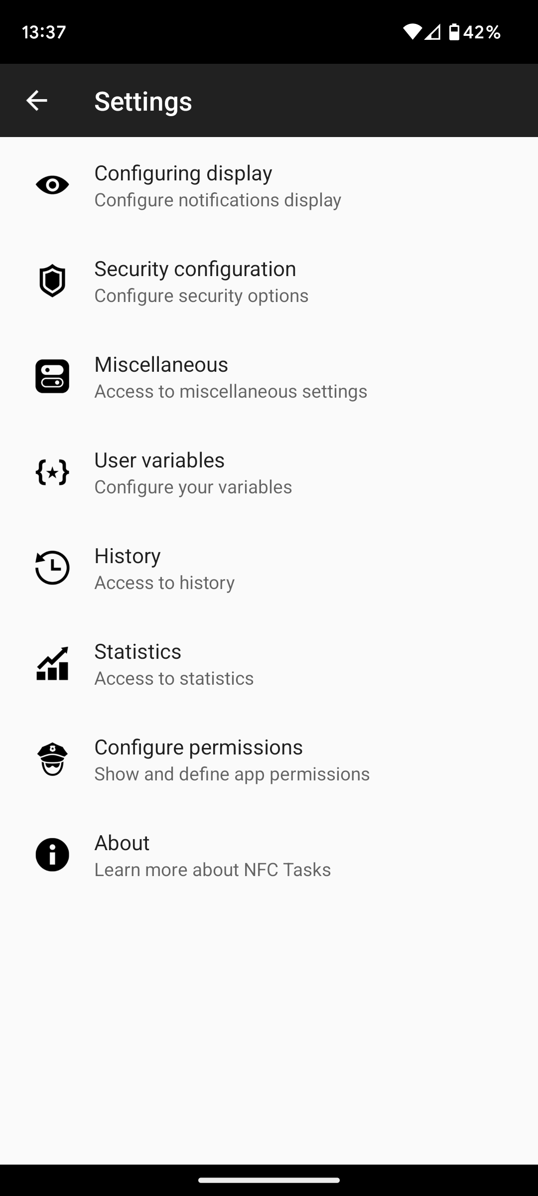 اسکرین شات 4 برنامه NFC Tasks