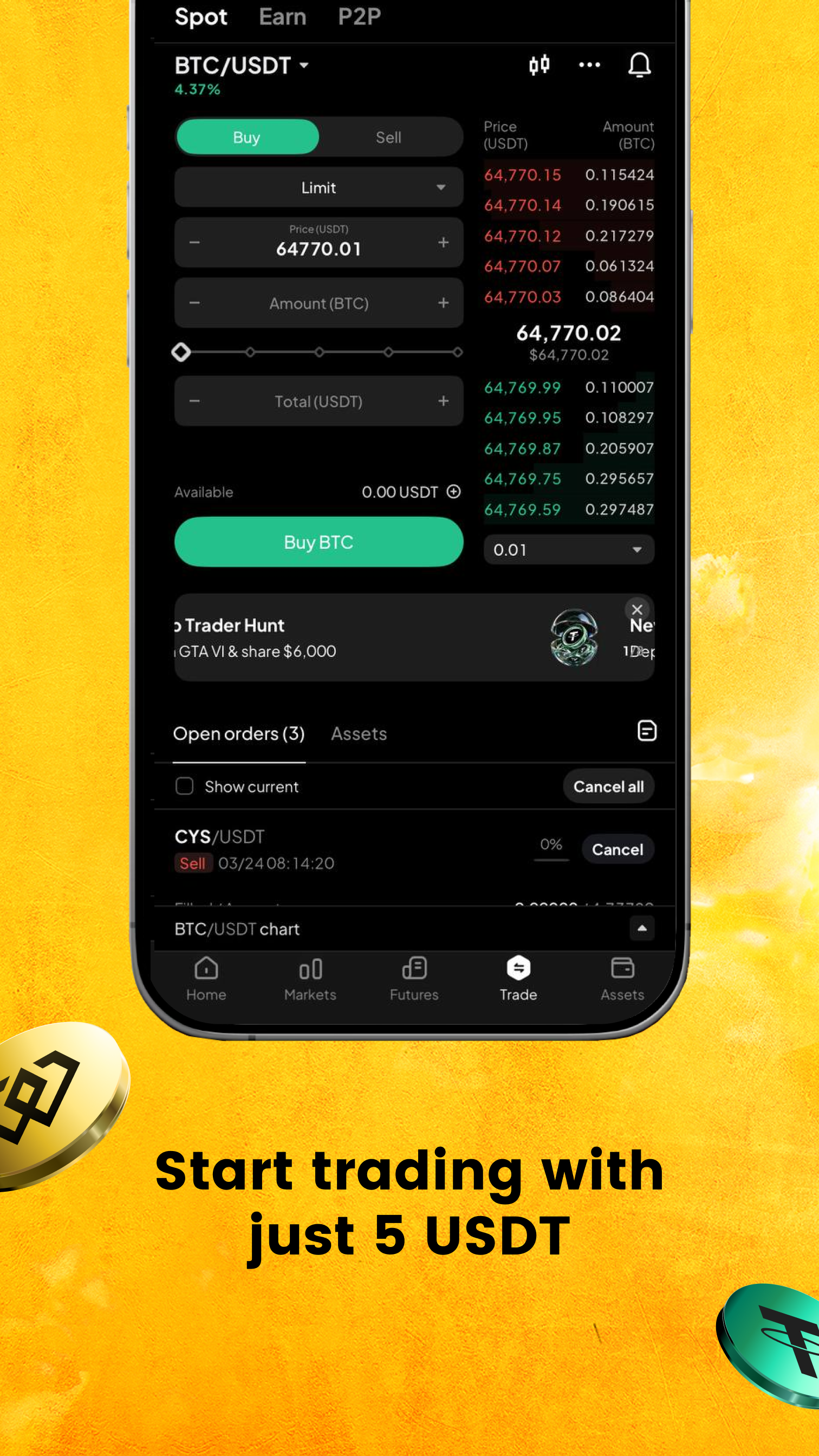 اسکرین شات 3 برنامه WEEX - Buy Bitcoin & Crypto