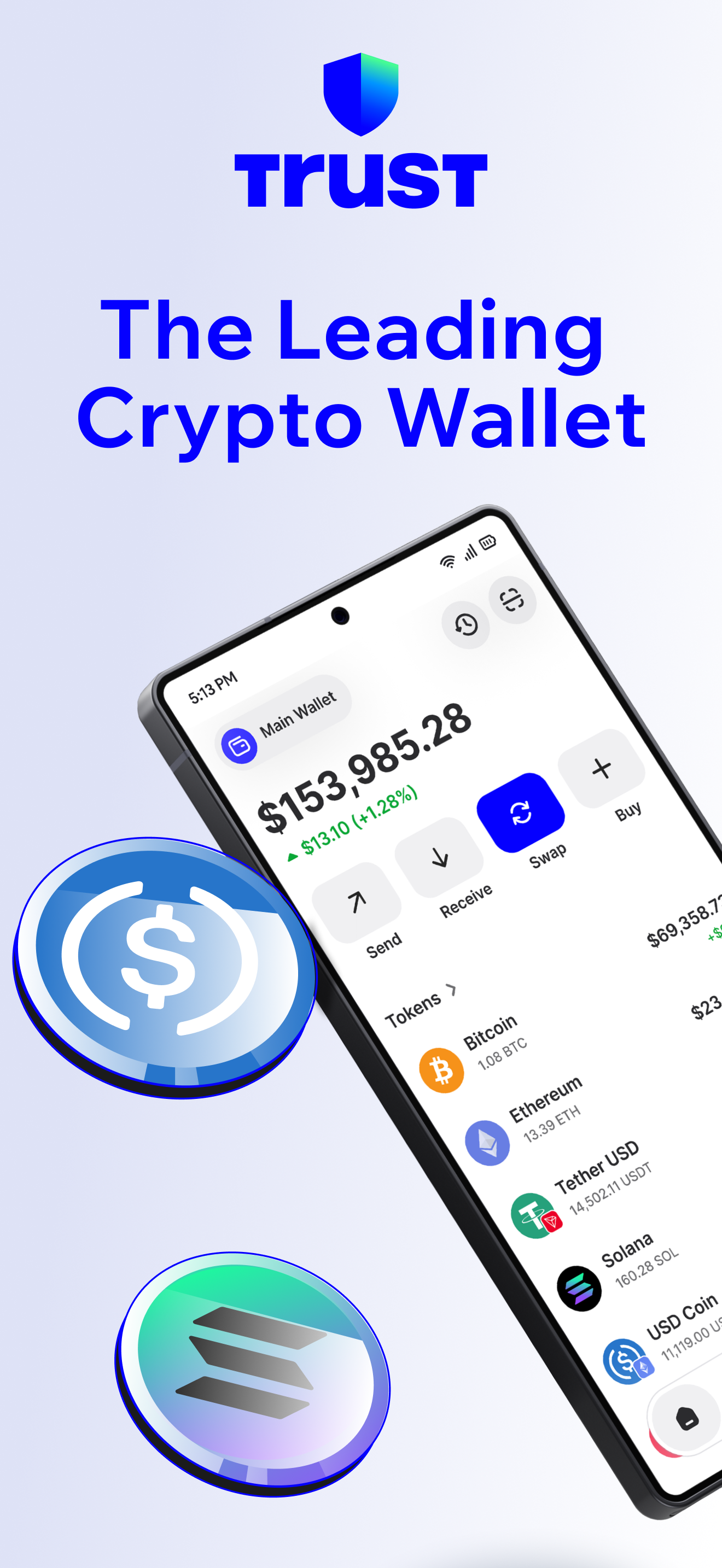 اسکرین شات 1 برنامه Trust: Crypto & Bitcoin Wallet