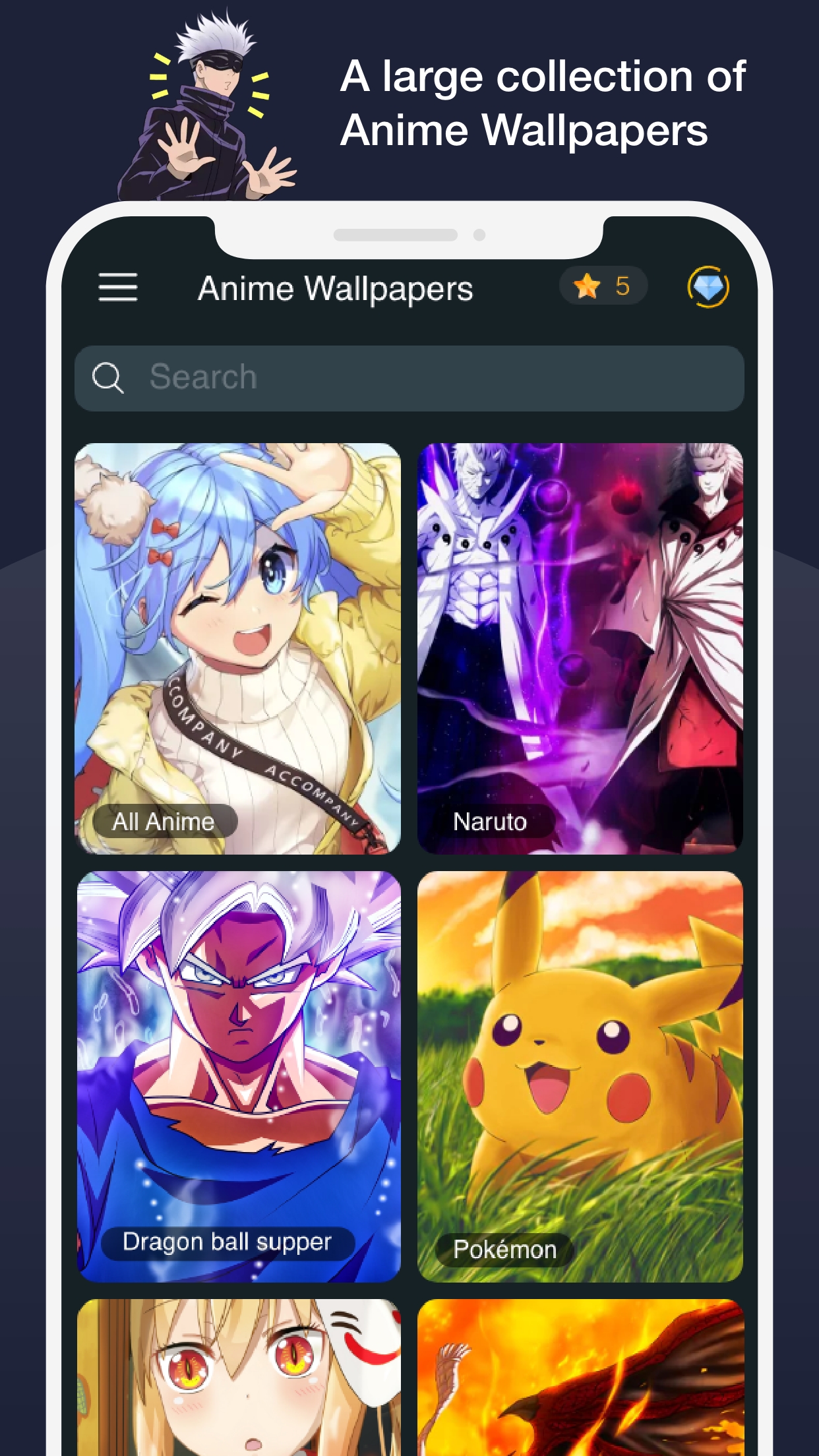 اسکرین شات 2 برنامه Anime Wallpaper 4k 2024