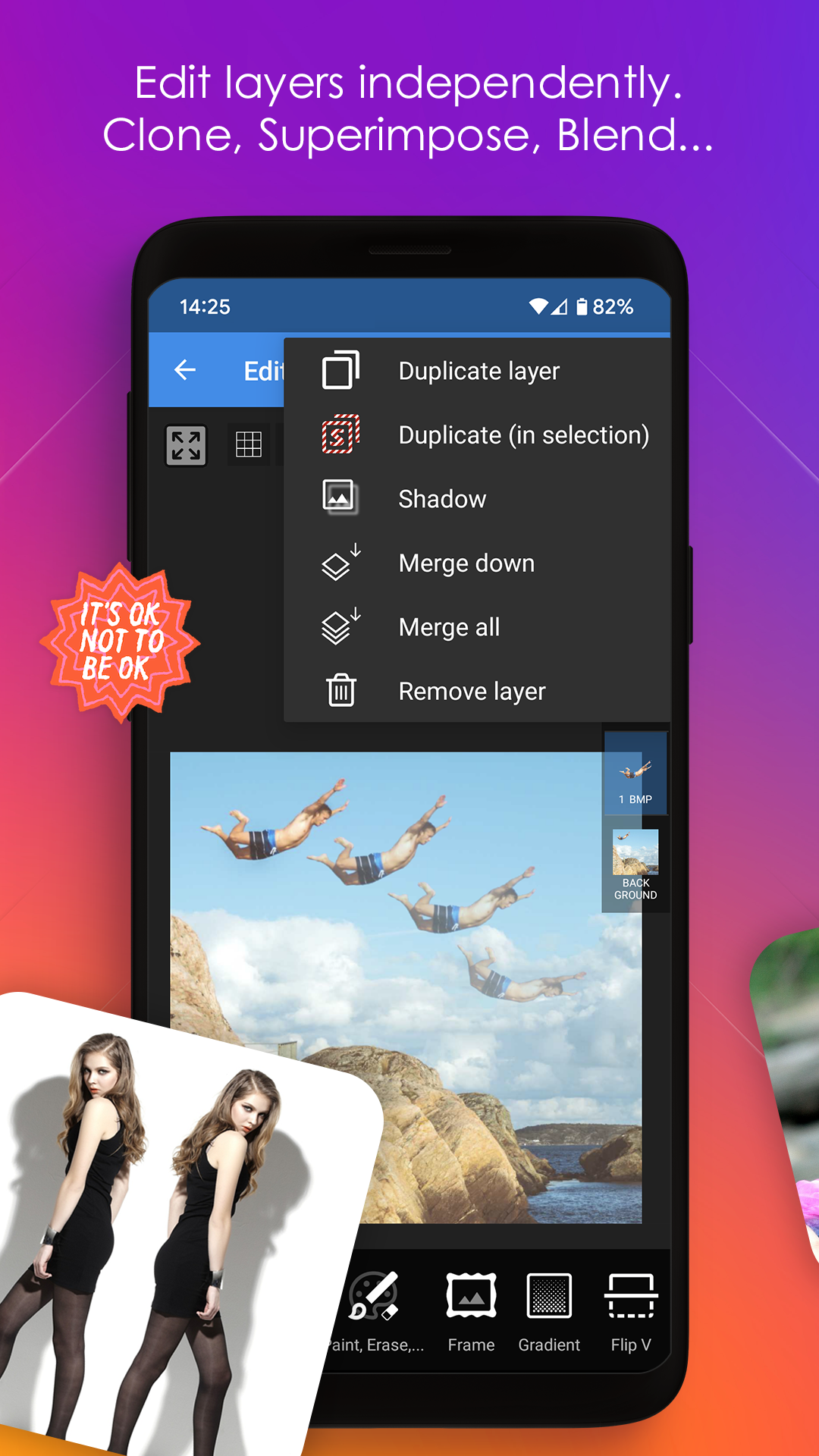 اسکرین شات 3 برنامه Multi Layer - Photo Editor