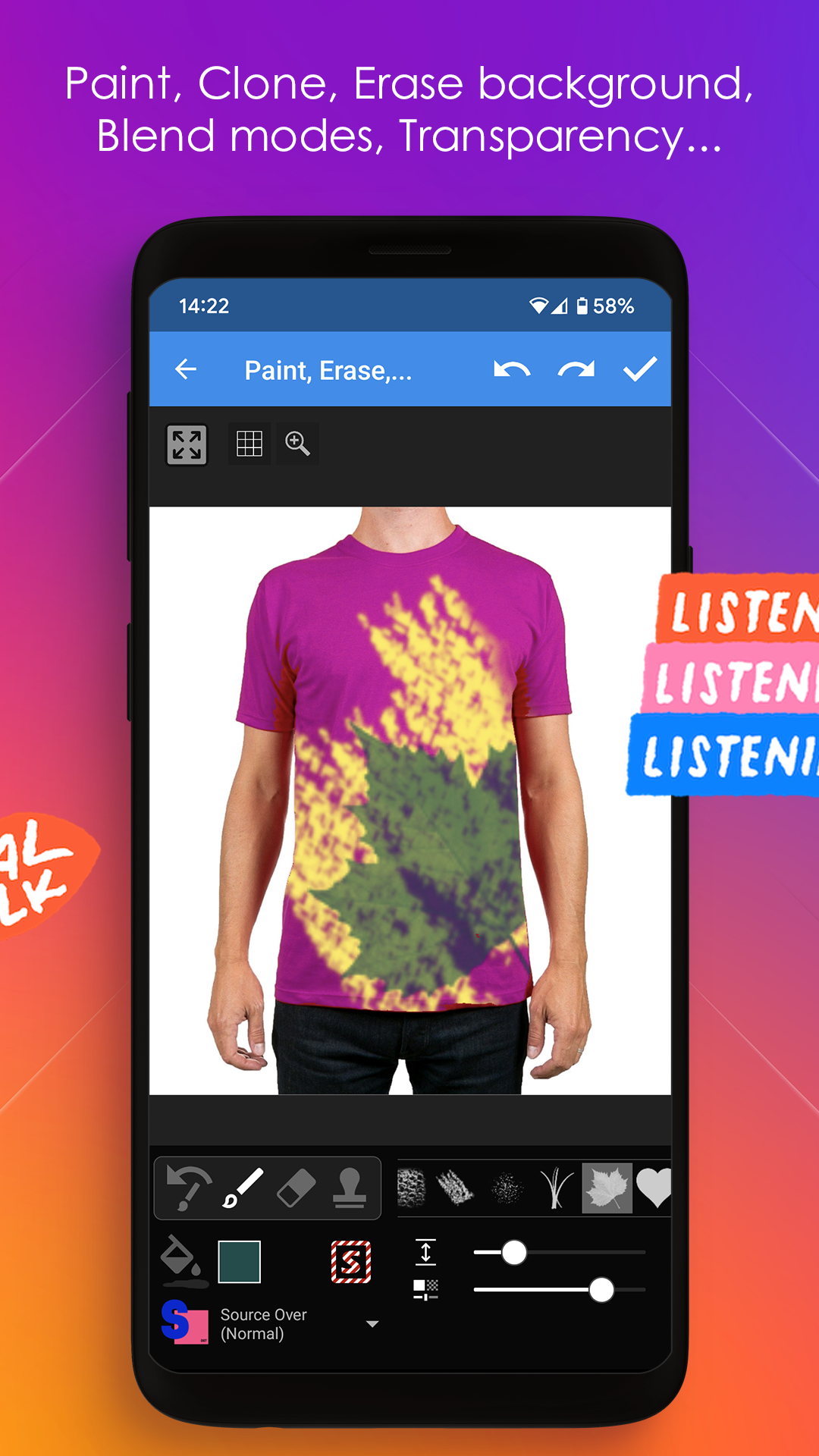 اسکرین شات 6 برنامه Multi Layer - Photo Editor