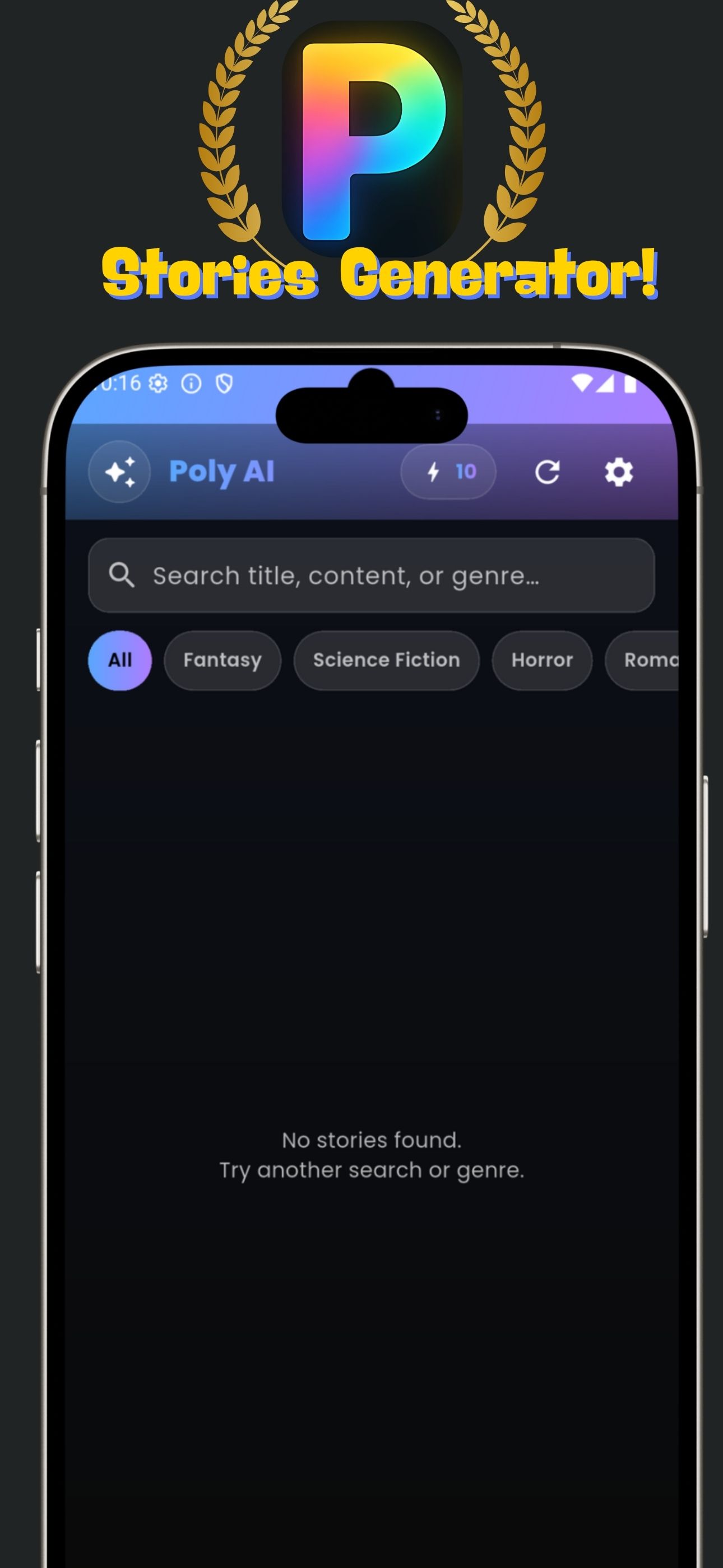 اسکرین شات 2 برنامه Poly AI – Stories Ai Generator