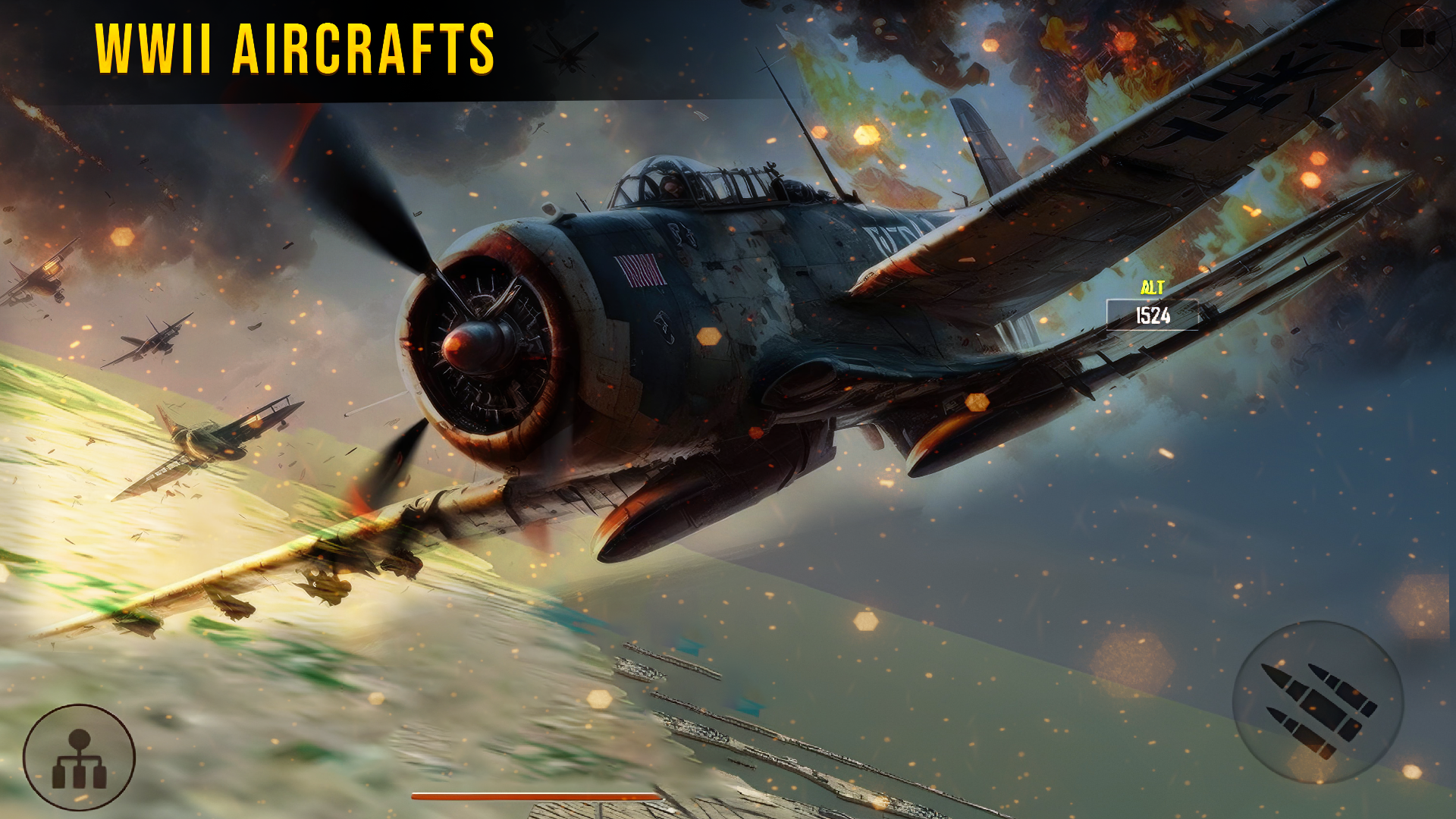 اسکرین شات 1 بازی Warplanes Dogfight・WW2 Battle