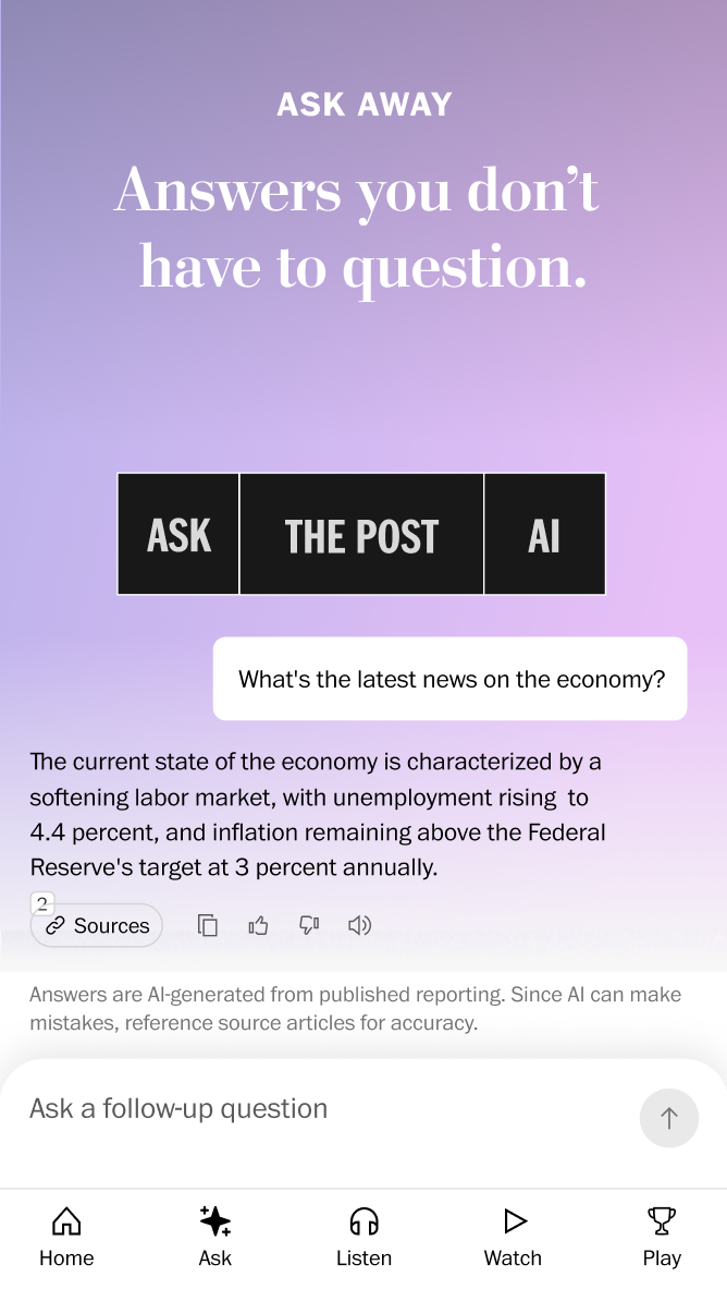اسکرین شات 4 برنامه Washington Post: Live News