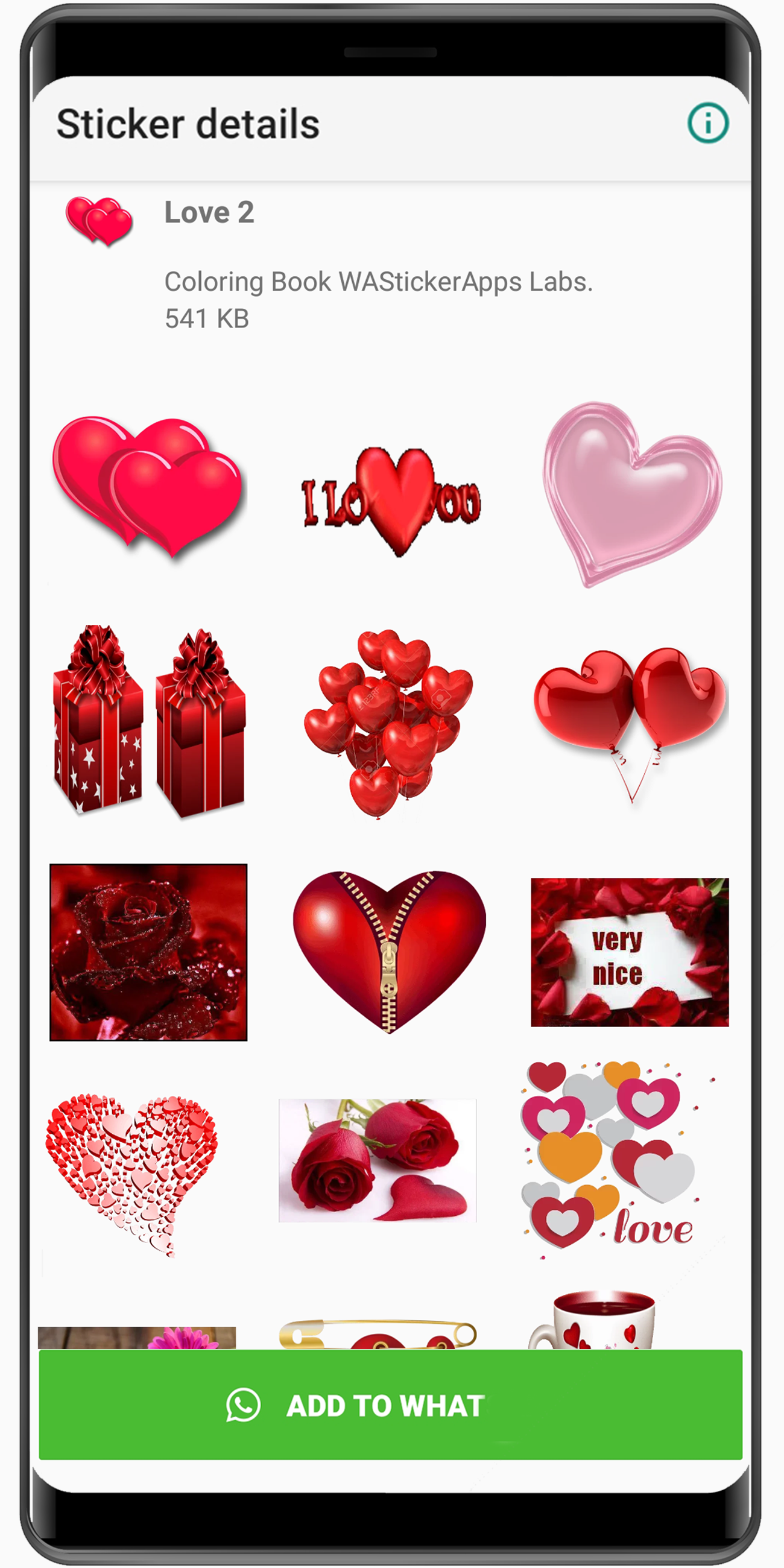 اسکرین شات 4 برنامه WASticker - Cute Love Stickers