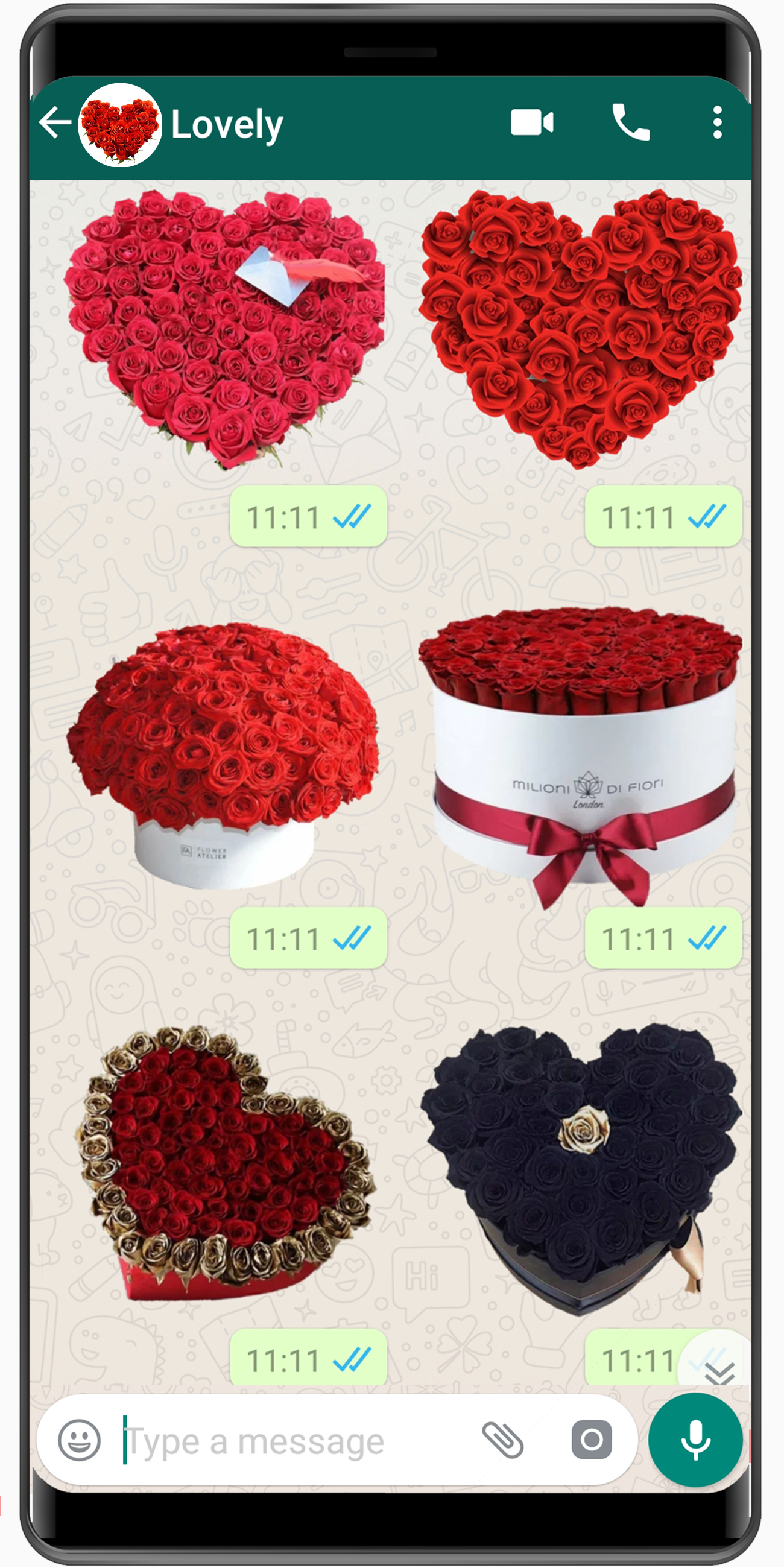اسکرین شات 1 برنامه WASticker My Flowers Stickers