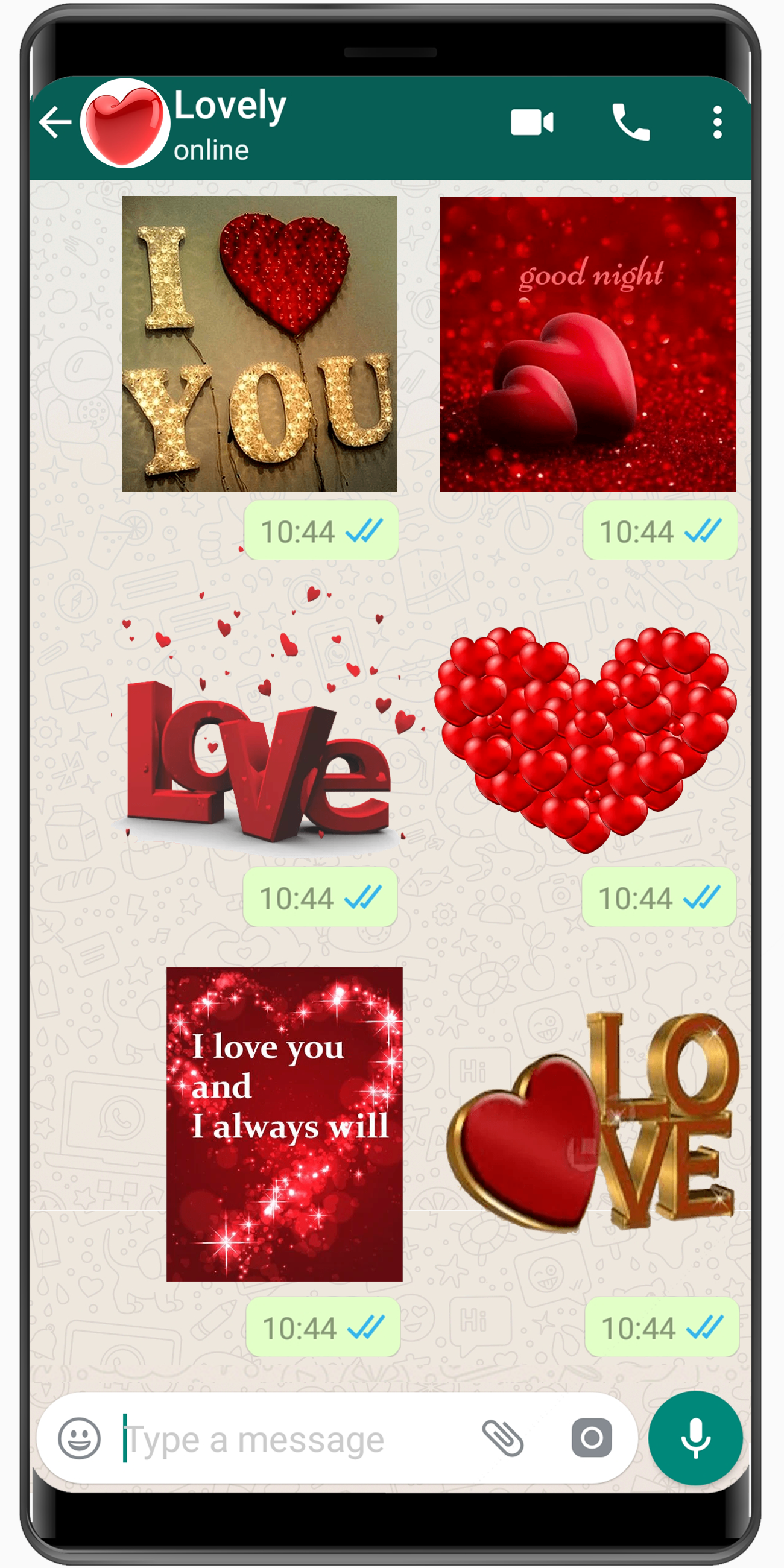 اسکرین شات 1 برنامه WASticker Amor Stickers for WA