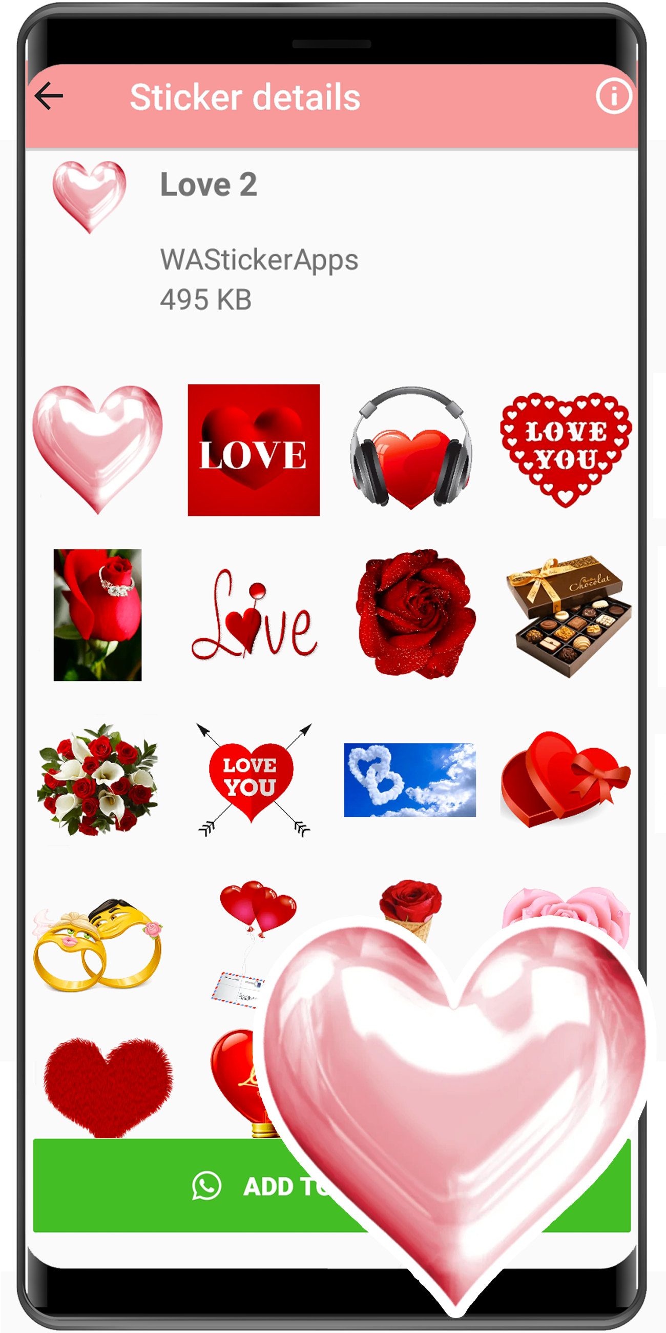 اسکرین شات 4 برنامه WASticker - Love couple
