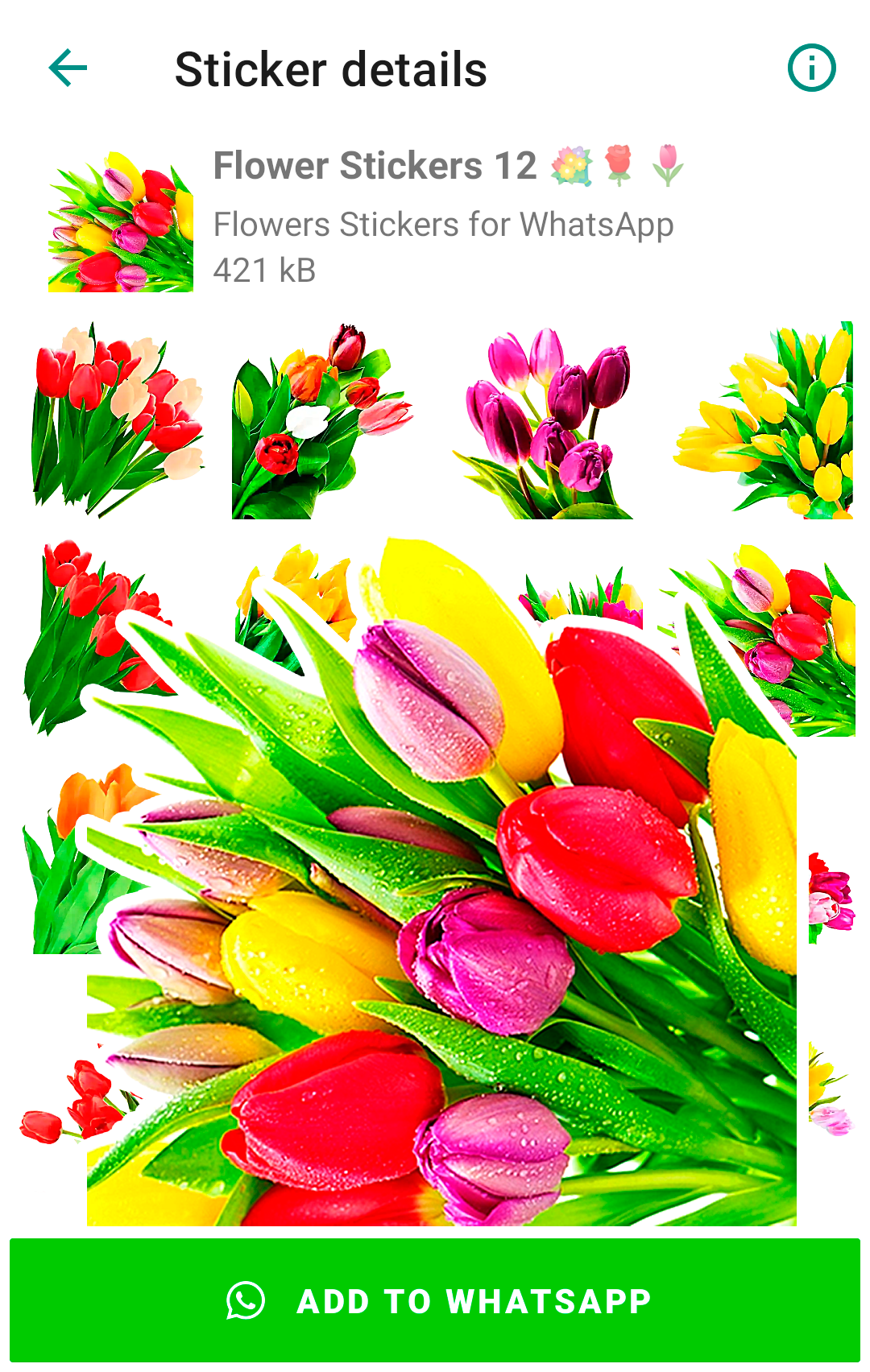 اسکرین شات 4 برنامه Flowers Stickers for WhatsApp