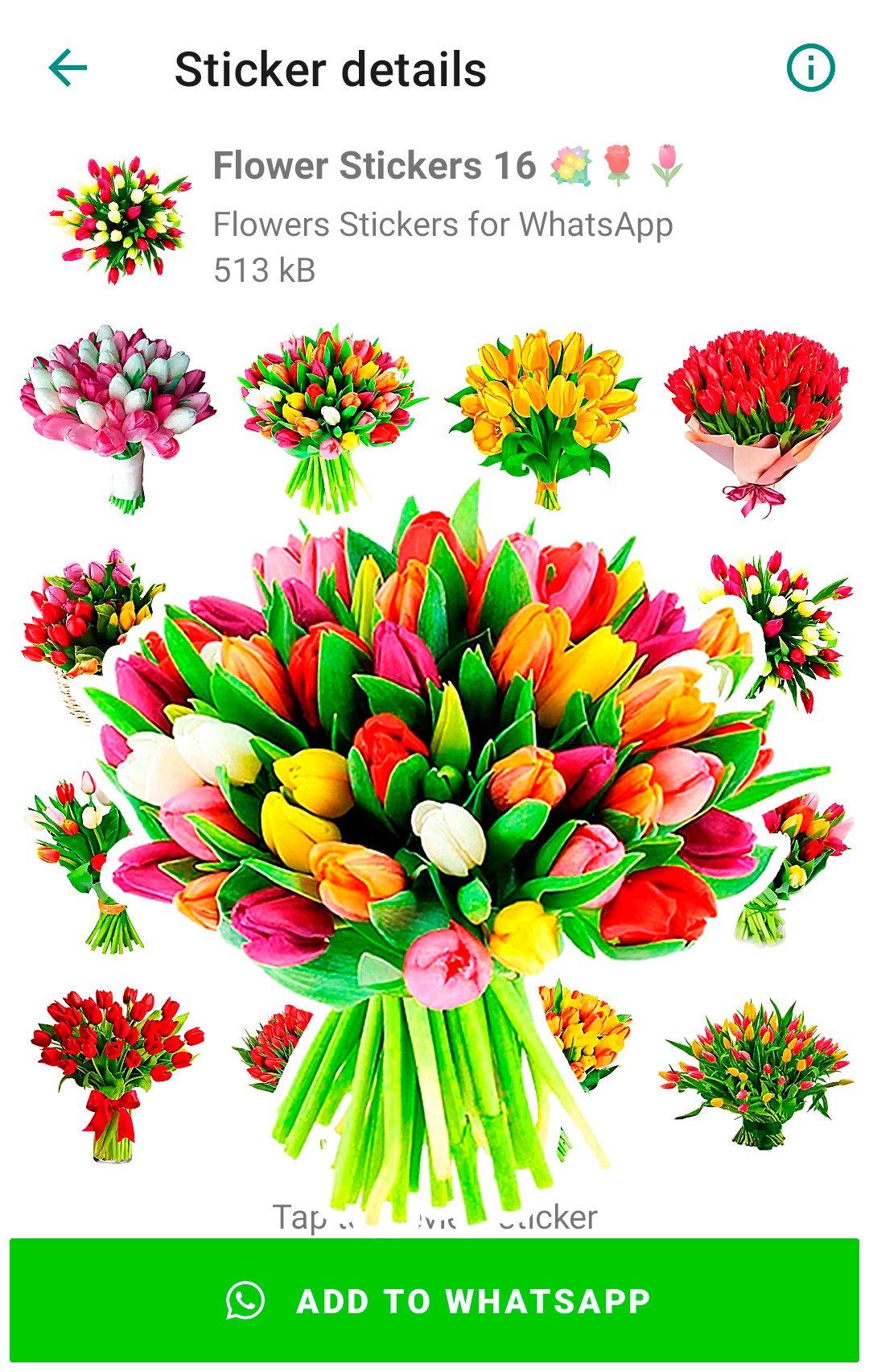 اسکرین شات 7 برنامه Flowers Stickers for WhatsApp
