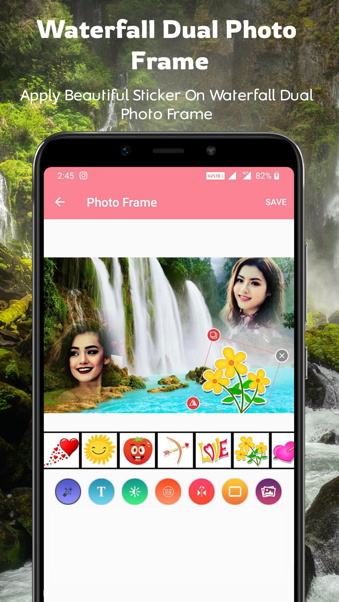 اسکرین شات 4 برنامه Waterfall Dual Photo Frames