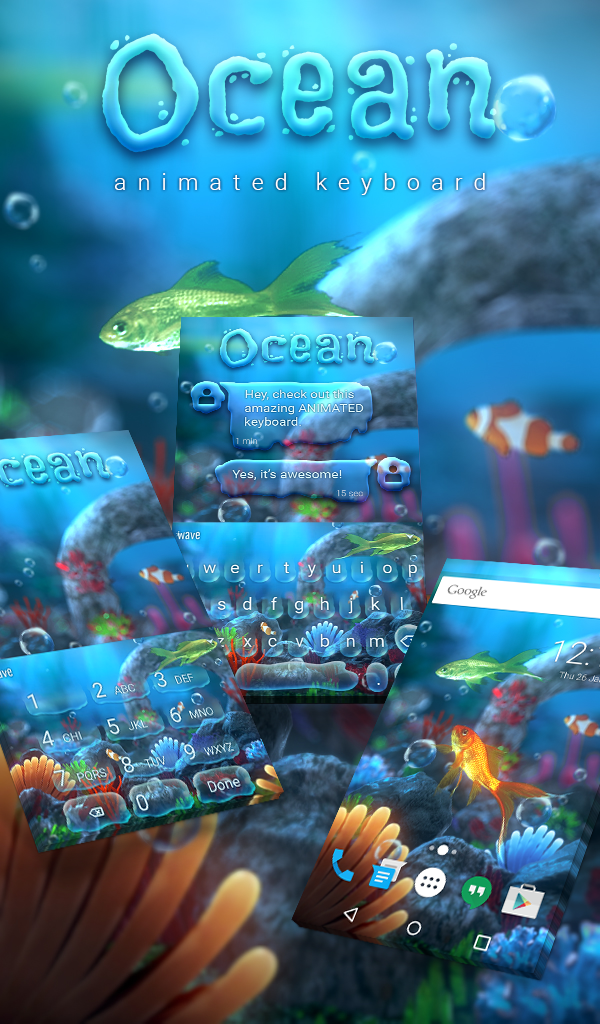 اسکرین شات 1 برنامه Ocean Live Wallpaper HD Theme