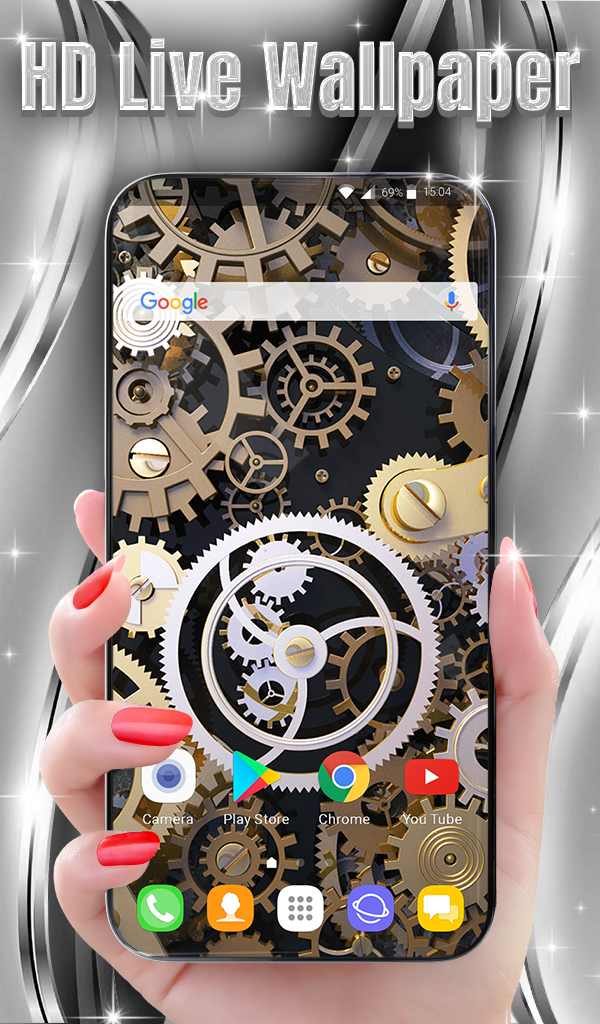اسکرین شات 1 برنامه Mechanical Live Wallpaper HD