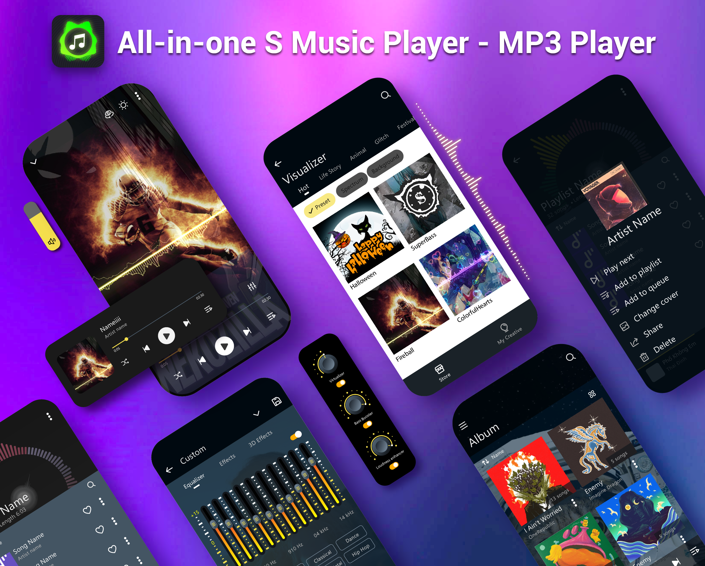 اسکرین شات 1 برنامه S Music Player - MP3 Player