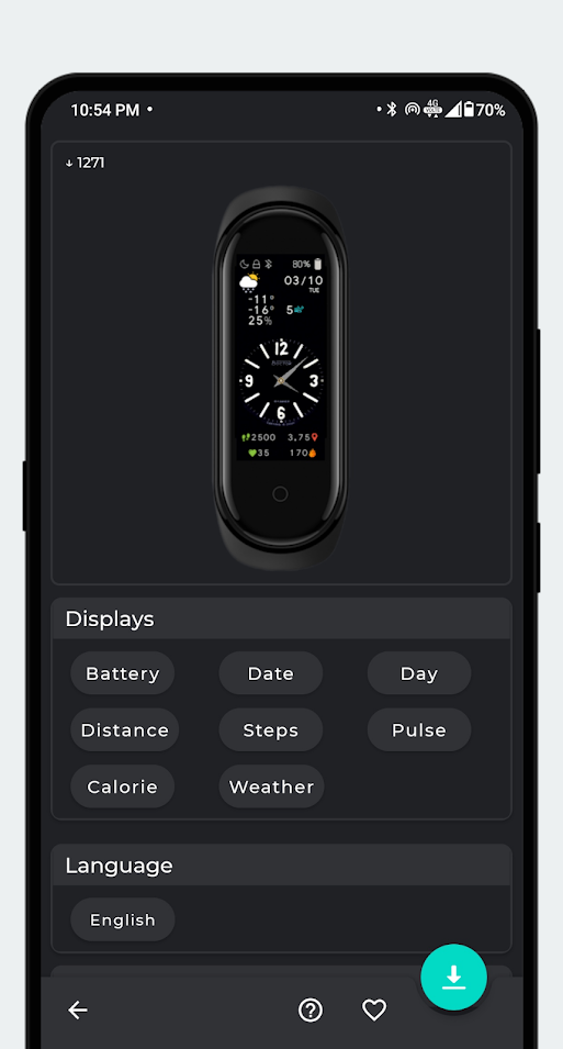 اسکرین شات 1 برنامه Mi Band 5 Watch Faces