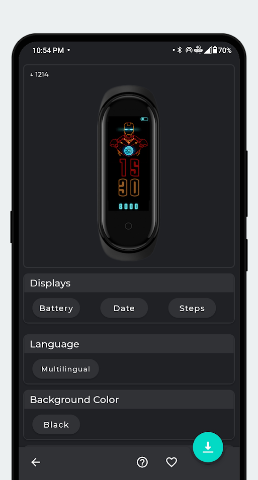 اسکرین شات 5 برنامه Mi Band 5 Watch Faces