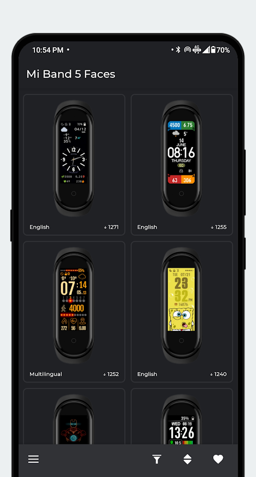 اسکرین شات 4 برنامه Mi Band 5 Watch Faces