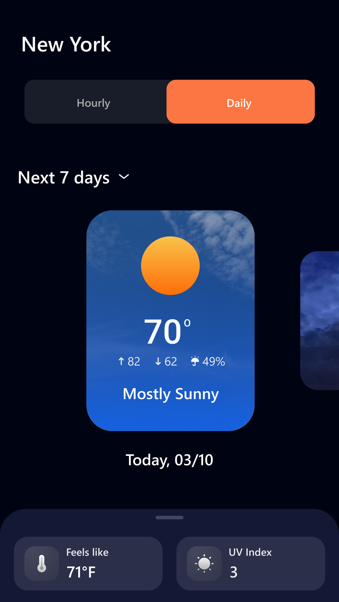 اسکرین شات 3 برنامه Weather Today: Live Radar
