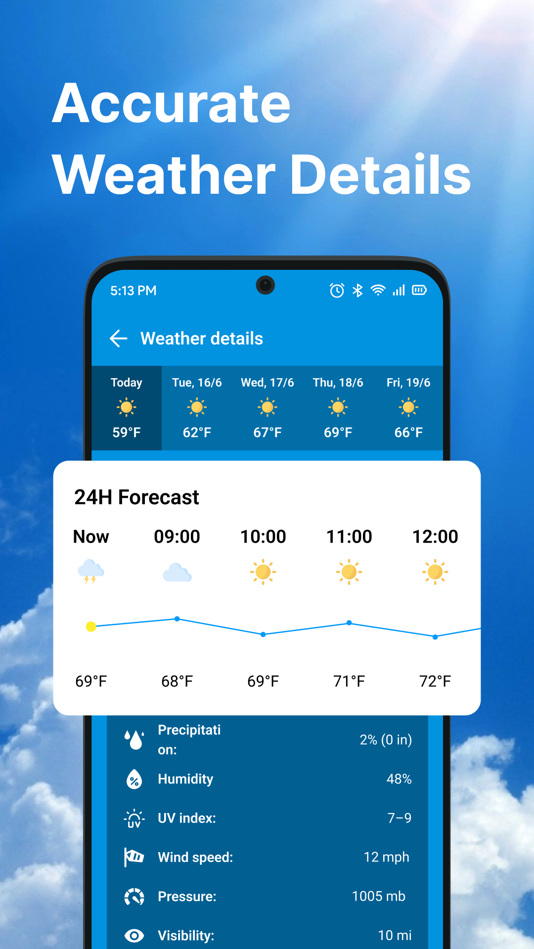 اسکرین شات 4 برنامه Weather Radar & Weather Live