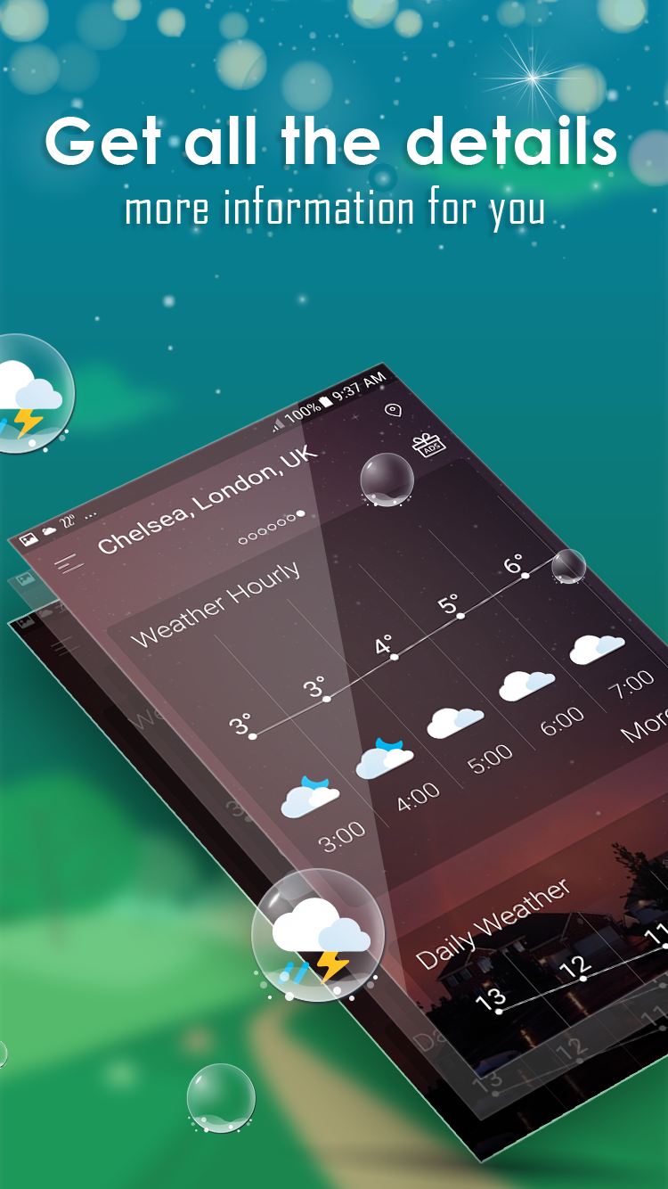 اسکرین شات 4 برنامه Daily weather forecast