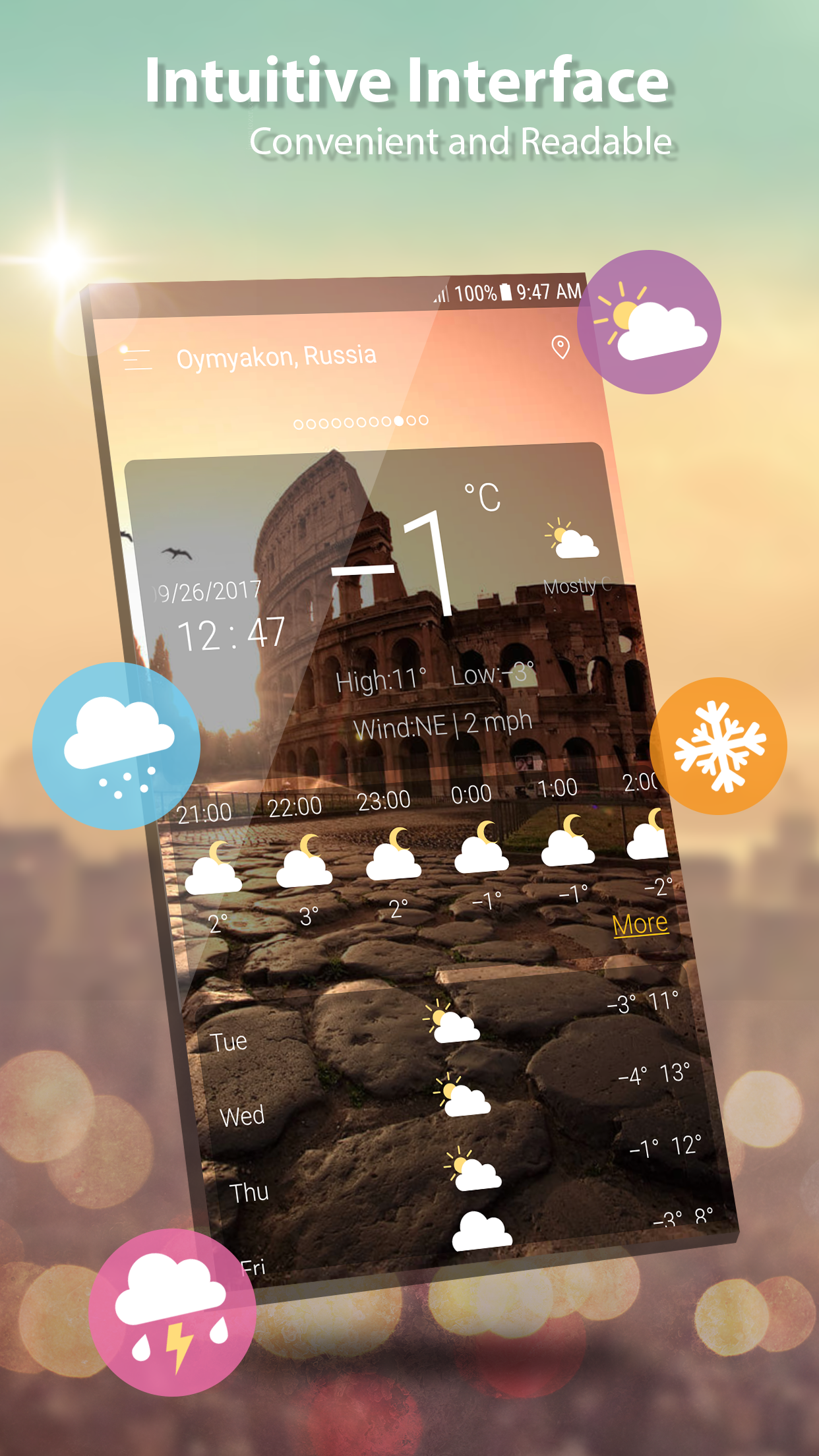 اسکرین شات 1 برنامه Weather