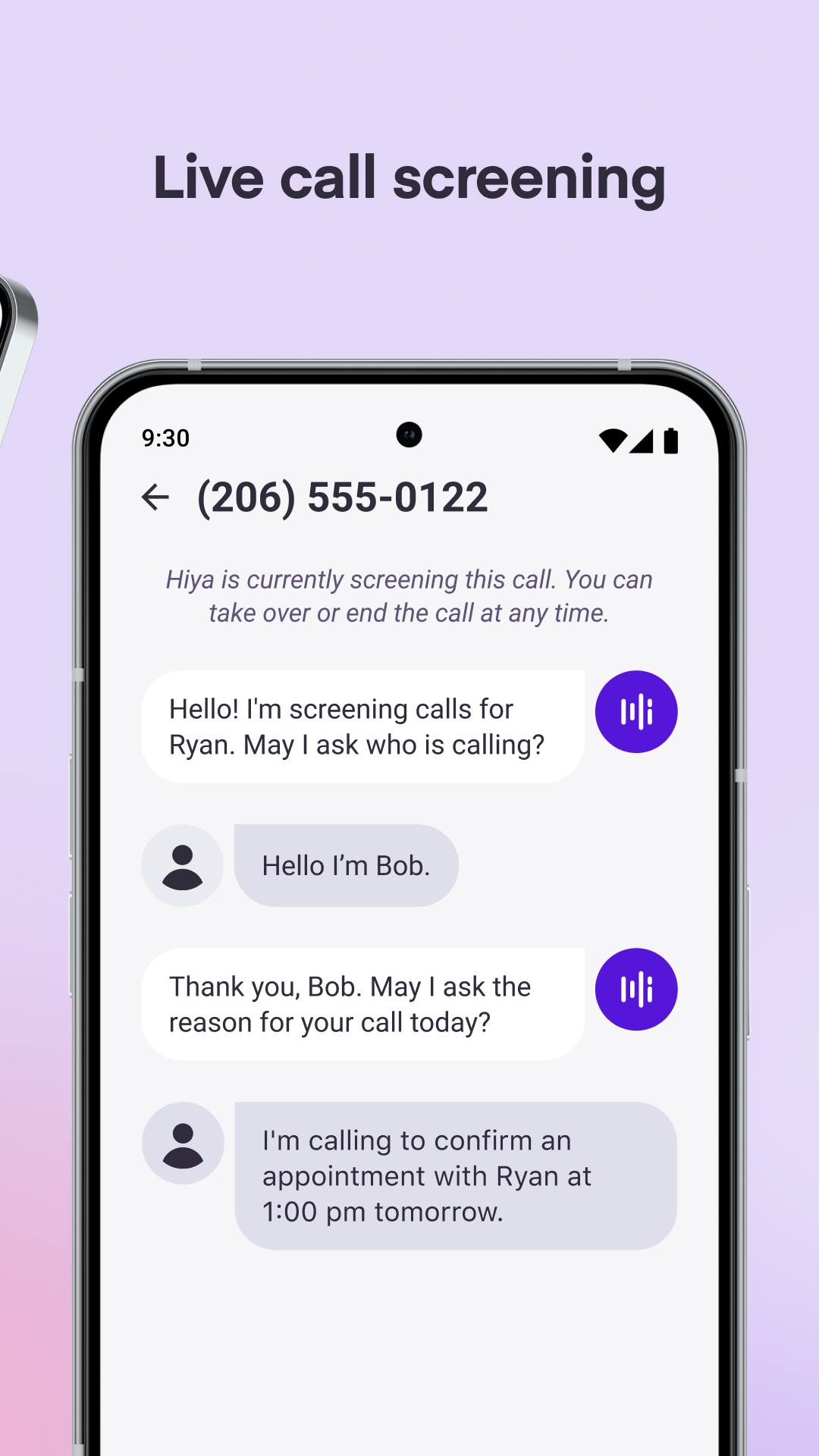 اسکرین شات 2 برنامه Hiya: Spam Blocker & Caller ID