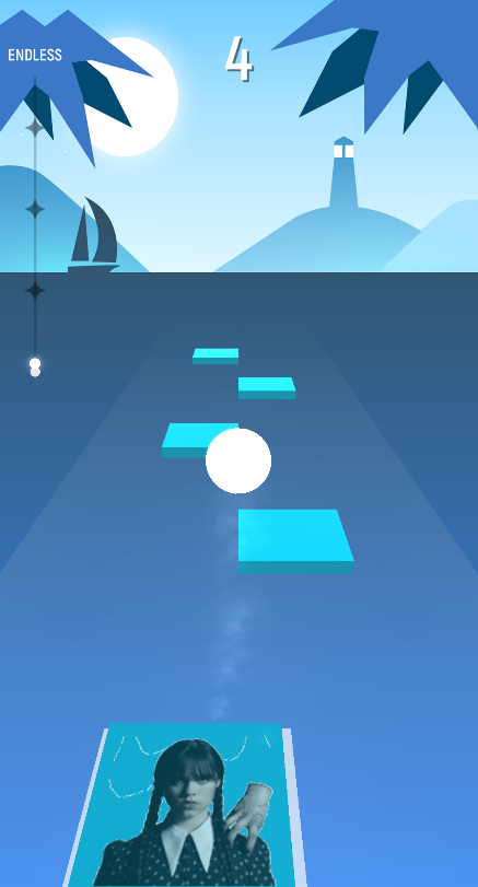 اسکرین شات 2 بازی Wednesday Addams Tiles Hop