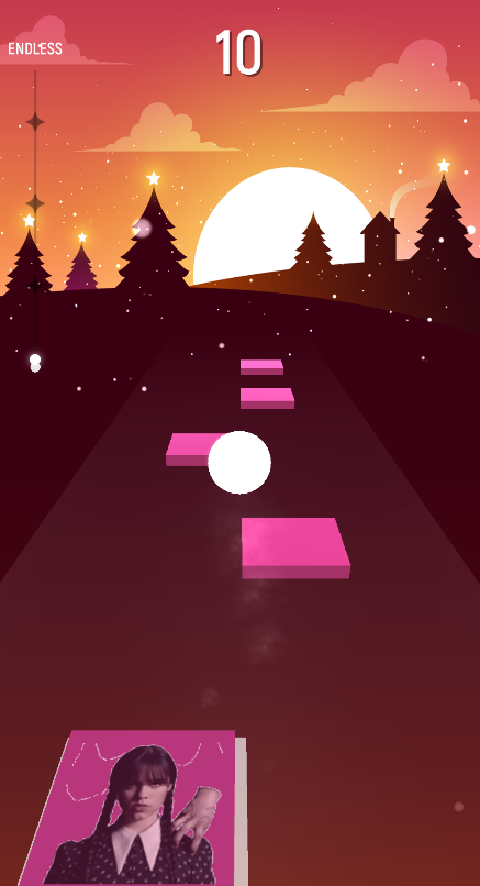 اسکرین شات 3 بازی Wednesday Addams Tiles Hop