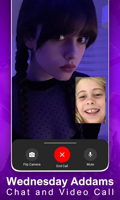 اسکرین شات 6 برنامه Wednesday Addams Video Call