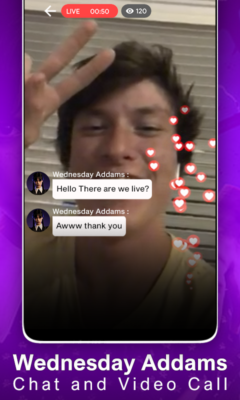 اسکرین شات 2 برنامه Wednesday Addams Video Call