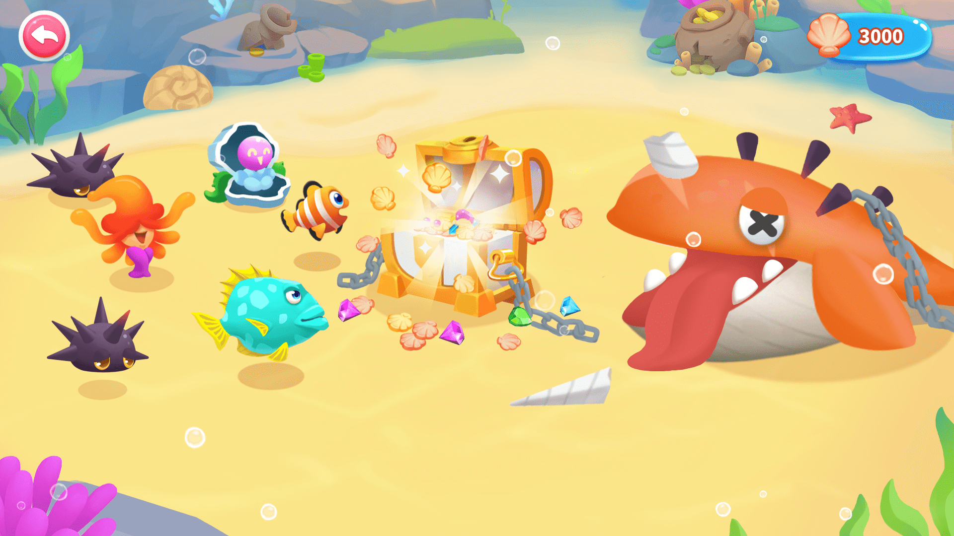 اسکرین شات 2 بازی Merge Fish vs. Plants Battle