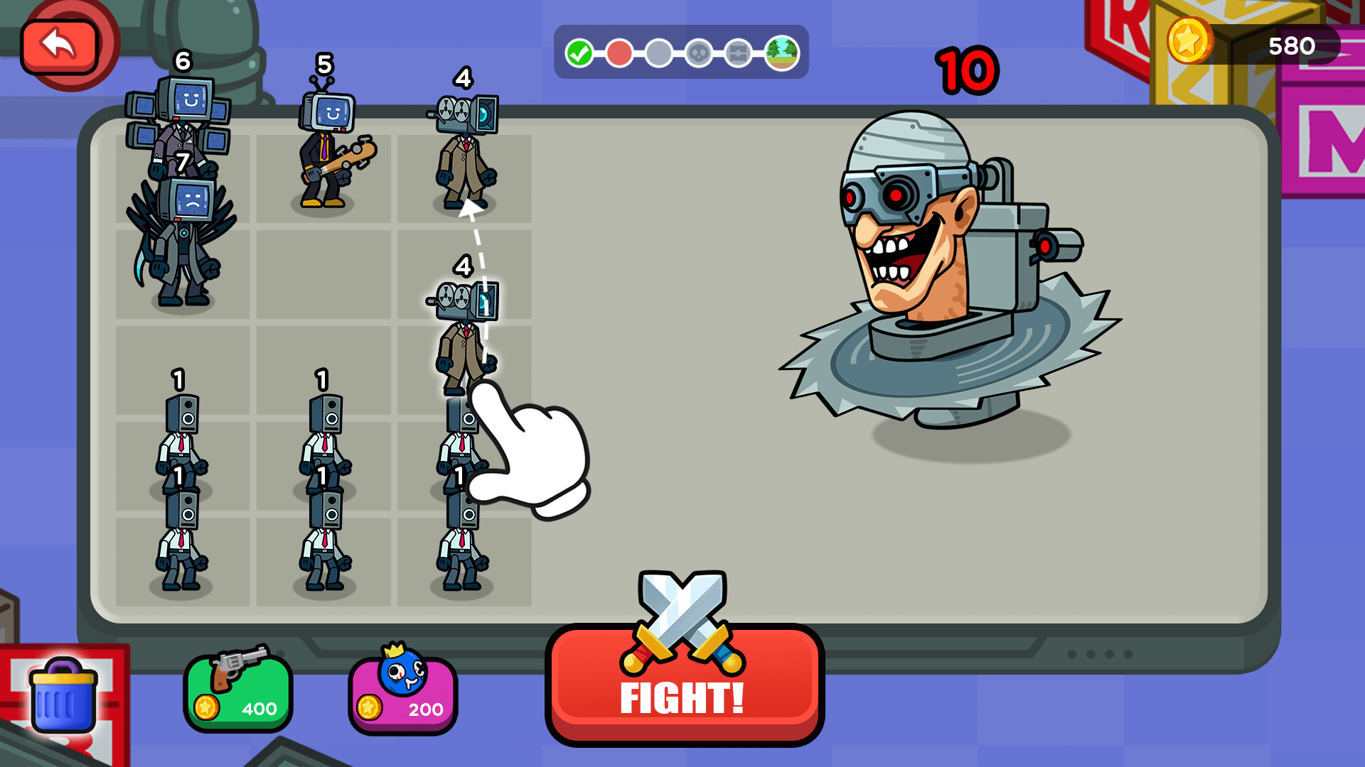 اسکرین شات 1 بازی Merge War Monster Fight