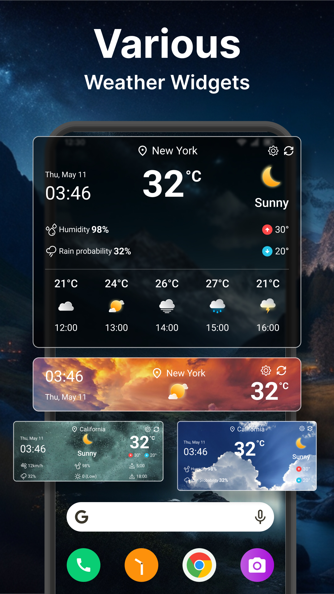 اسکرین شات 2 برنامه Weather forecast