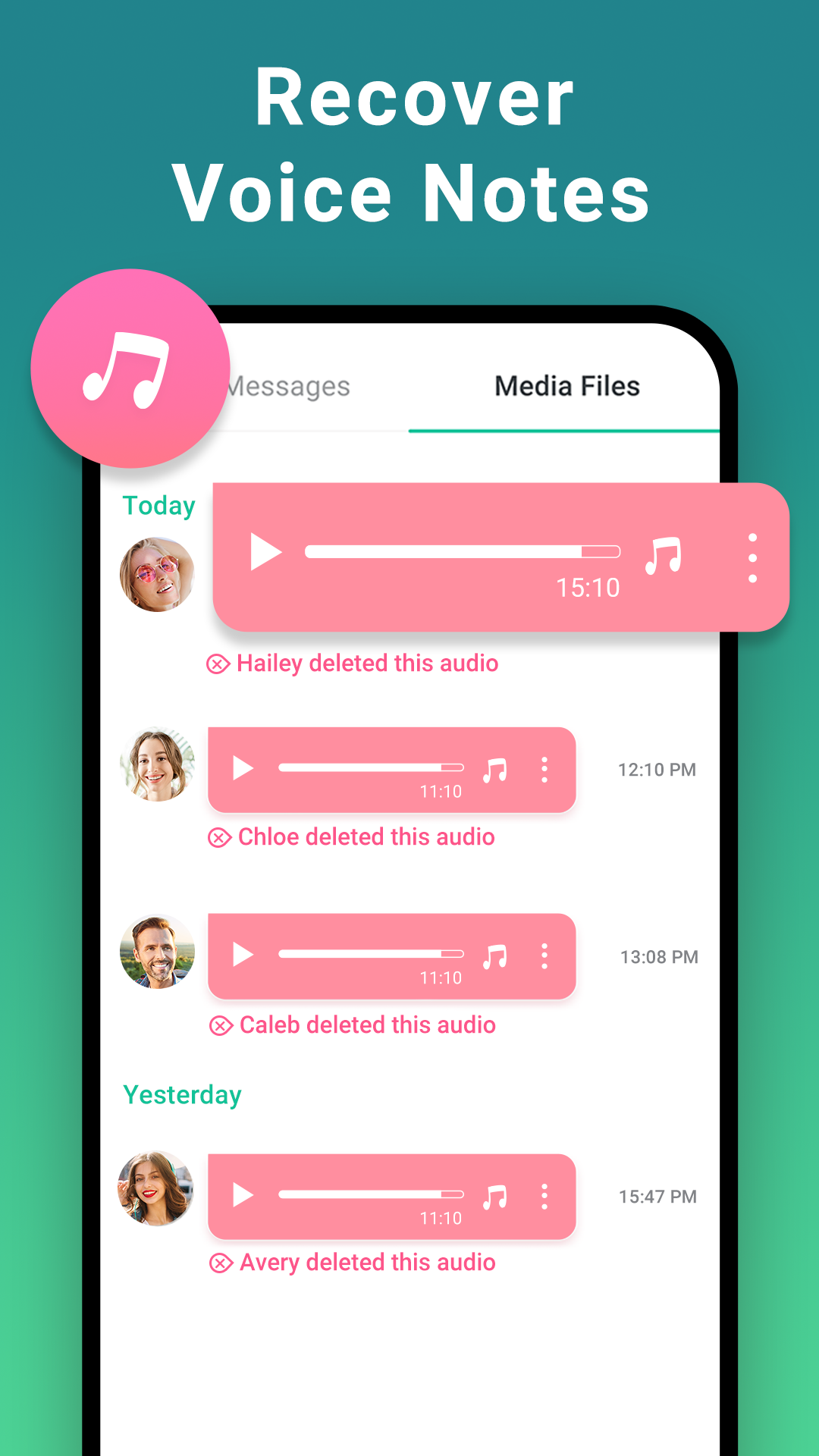 اسکرین شات 7 برنامه Deleted Chat Recovery