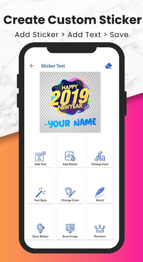 اسکرین شات 4 برنامه Fancy Text + Sticker Maker (WAStickerApps)