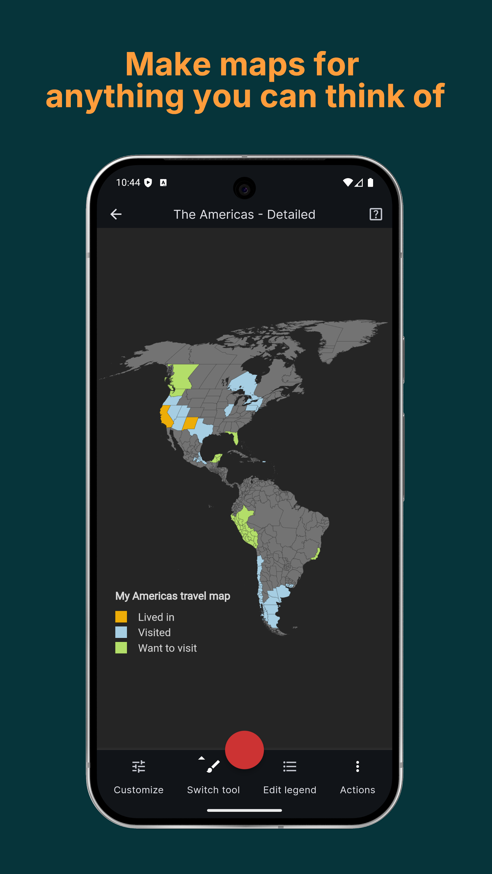 اسکرین شات 6 برنامه MapChart