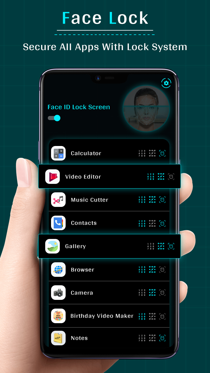 اسکرین شات 5 برنامه FaceLock with App