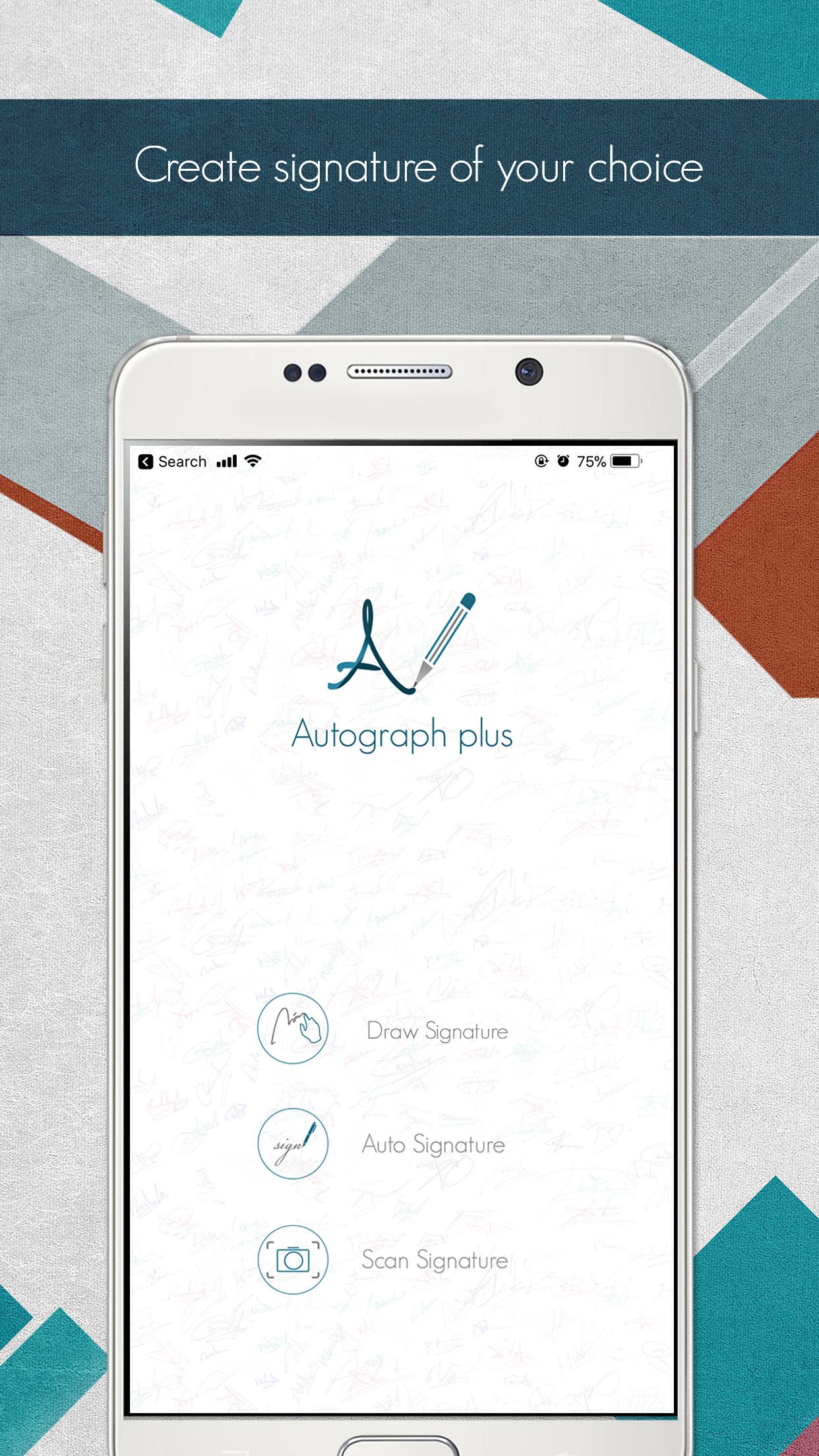 اسکرین شات 1 برنامه Autograph+: Signature Maker