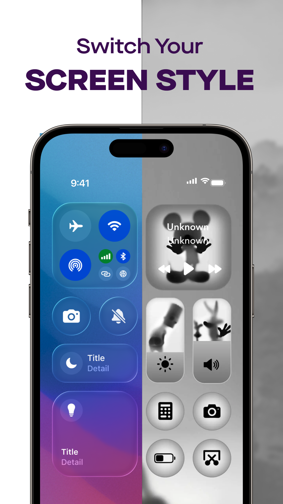 اسکرین شات 4 برنامه Themia: Themed Control Widget