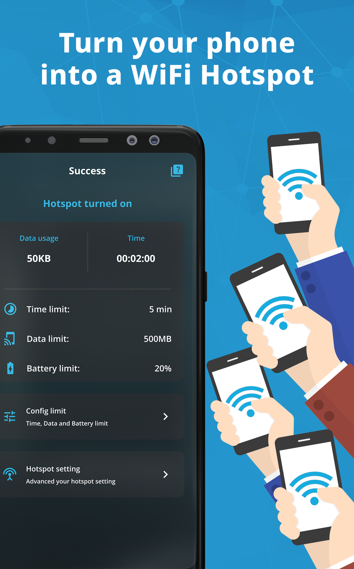 اسکرین شات 4 برنامه WiFi Hotspot, Personal hotspot
