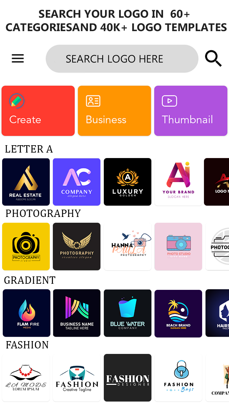 اسکرین شات 1 برنامه Logo Maker : 3D Logo Designer