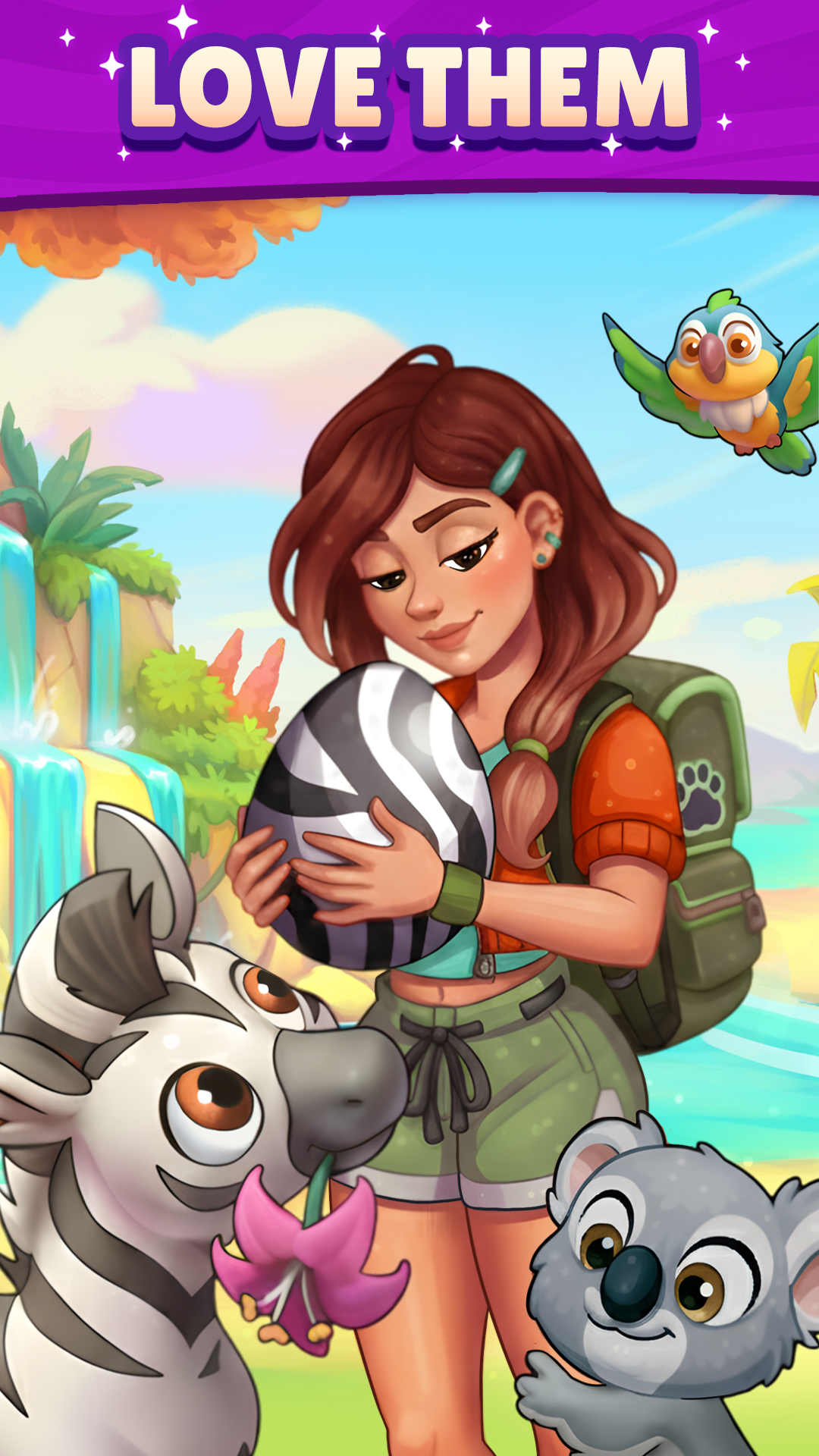 اسکرین شات 3 بازی Paradise Paws: Merge Animals