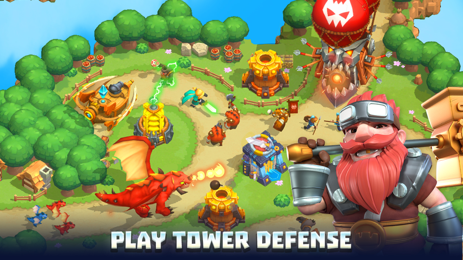 اسکرین شات 2 بازی Wild Sky TD: Tower Defense RPG