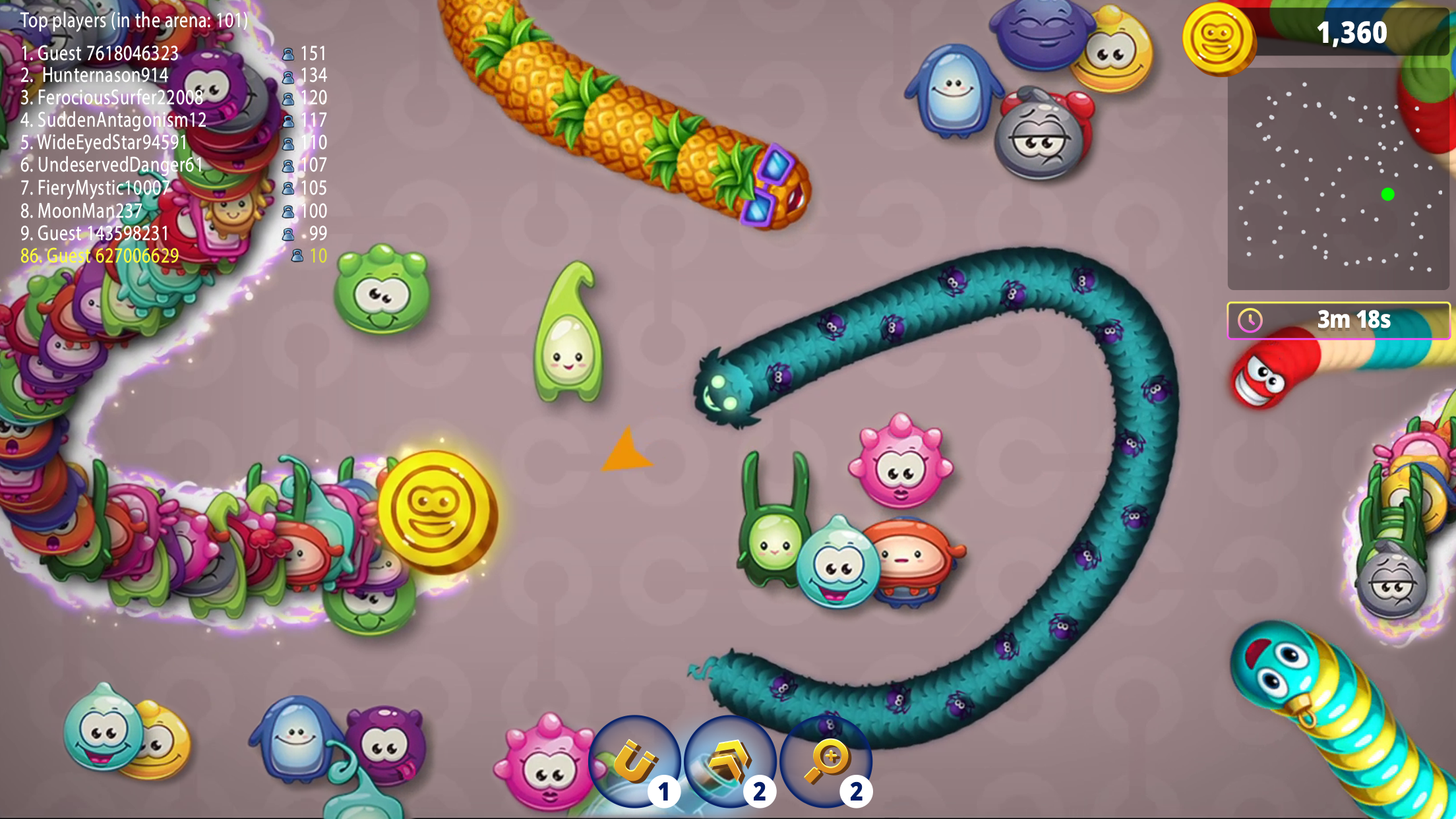 اسکرین شات 4 بازی Worms Zone .io - Hungry Snake