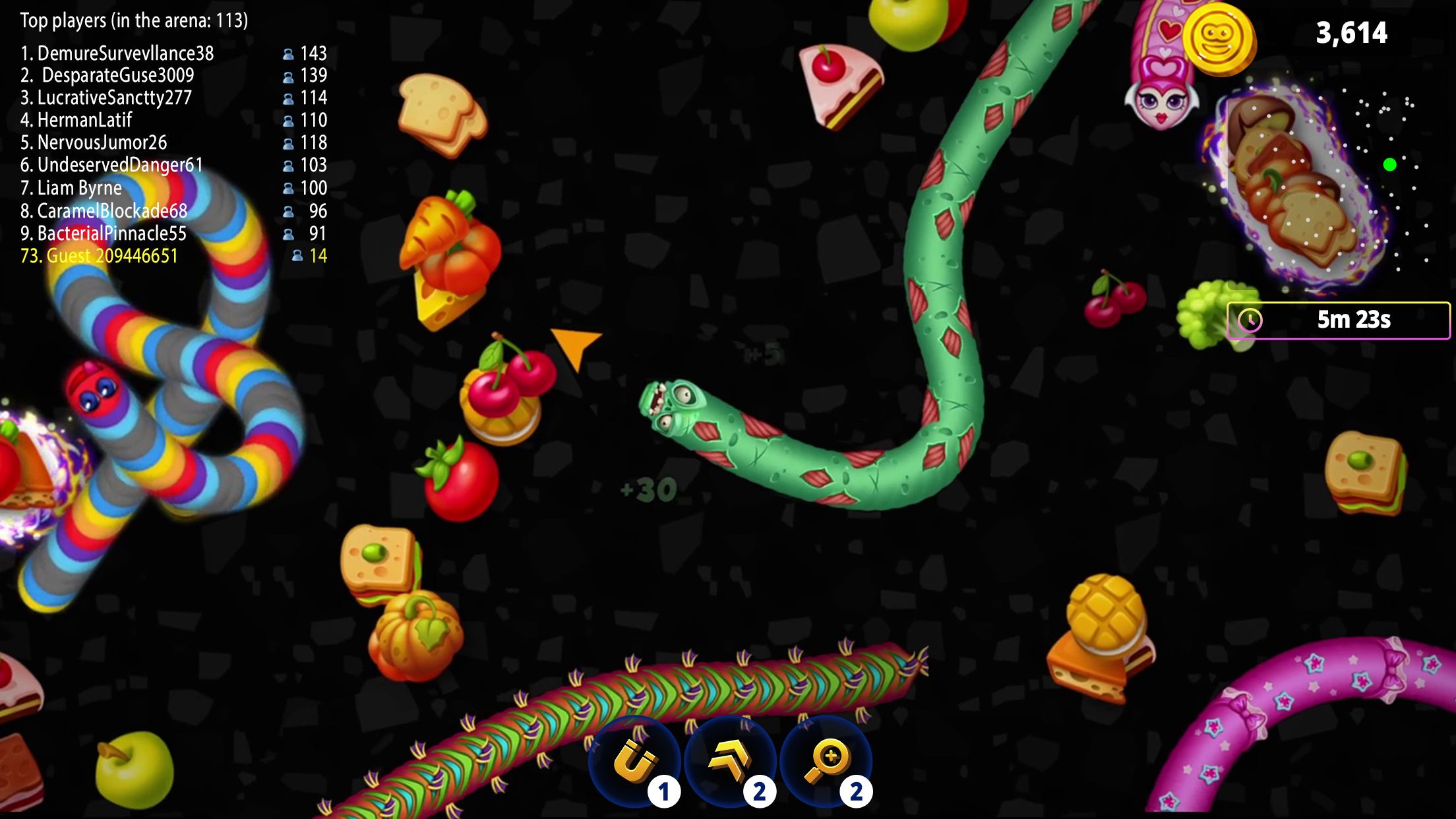 اسکرین شات 1 بازی Worms Zone .io - Hungry Snake