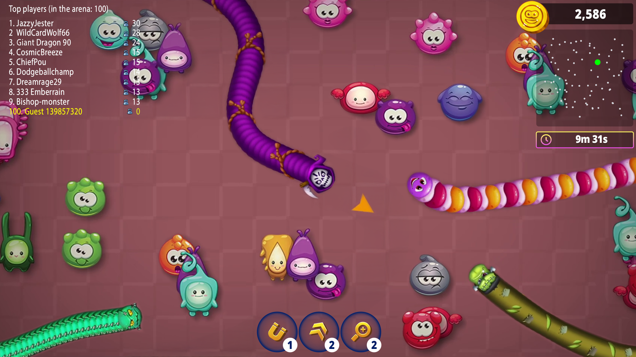 اسکرین شات 7 بازی Worms Zone .io - Hungry Snake