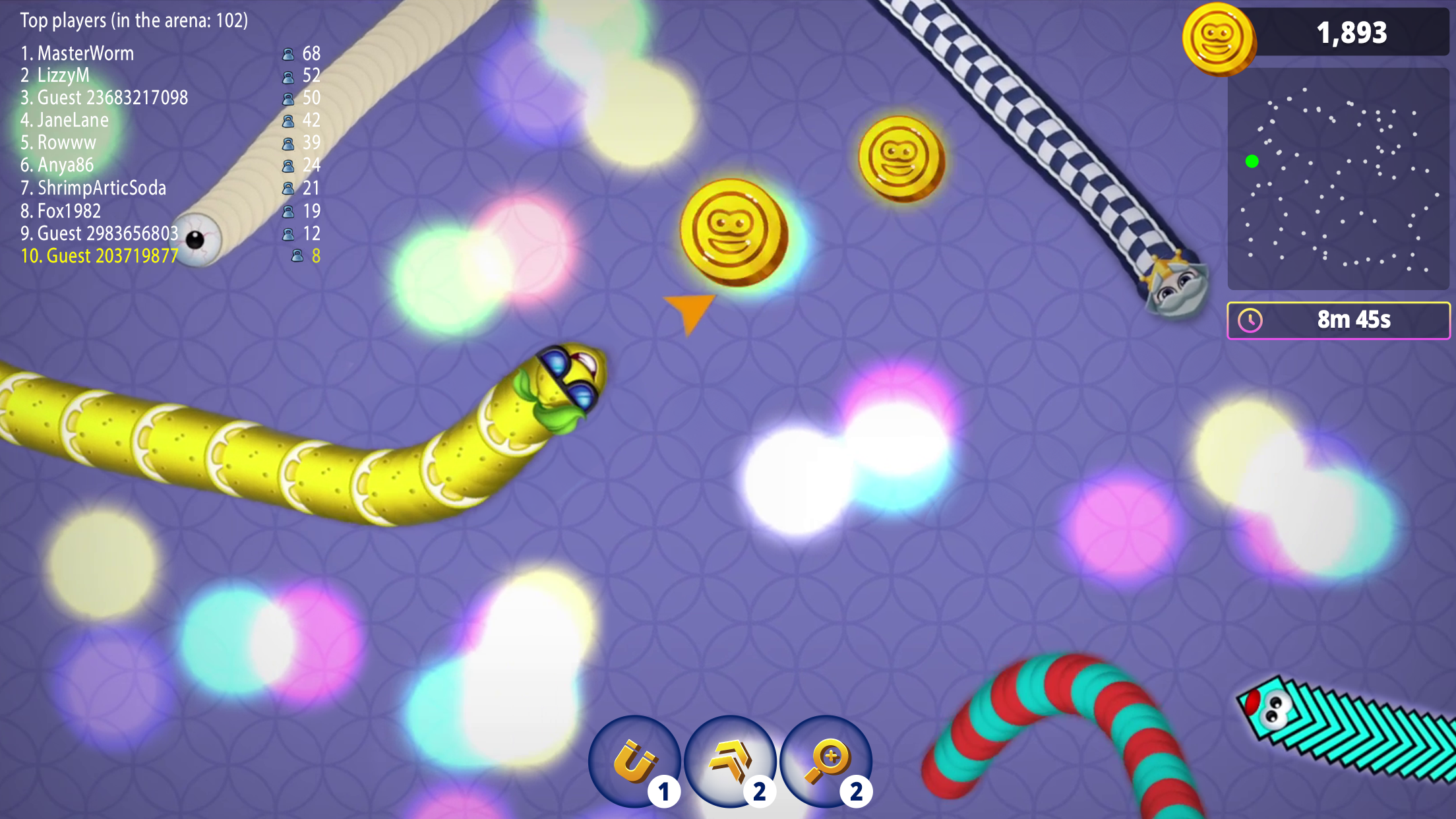 اسکرین شات 6 بازی Worms Zone .io - Hungry Snake