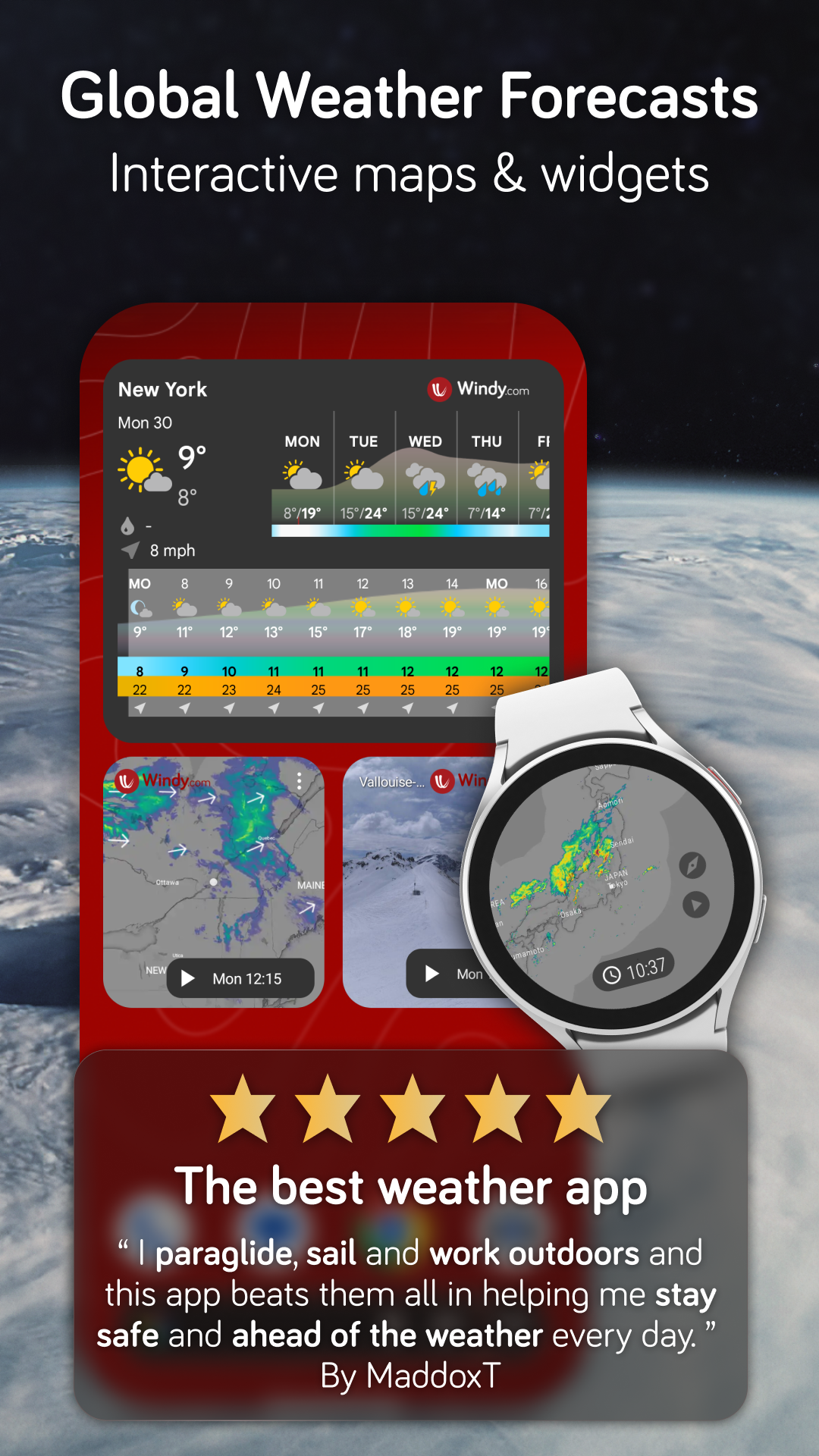 اسکرین شات 3 برنامه Windy.com - Weather Forecast